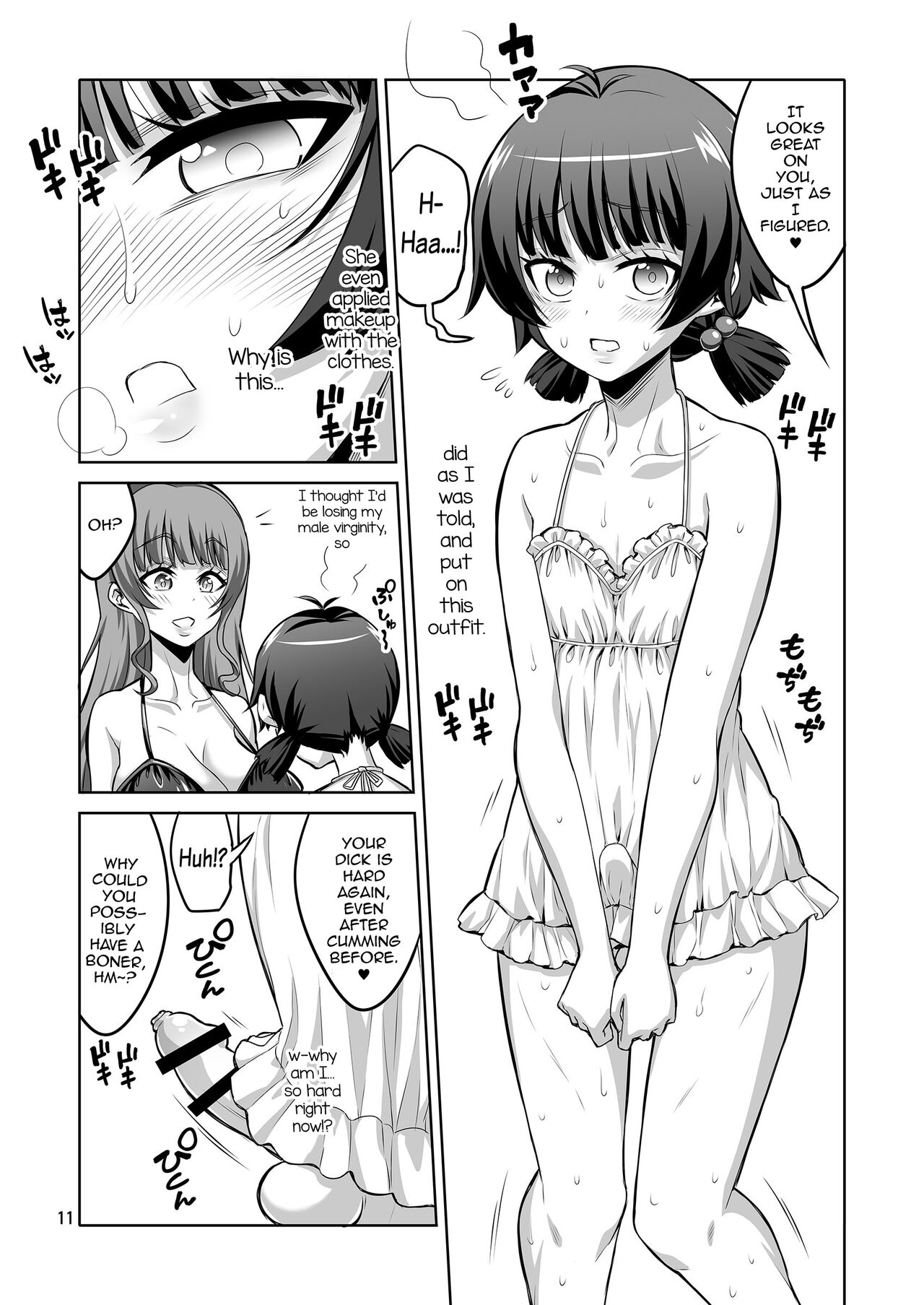 Futanari Fuuzokujou no Wana ni Hamatte, Maso Mesu Otokonoko ni Otosarechaimashita. page 10 full
