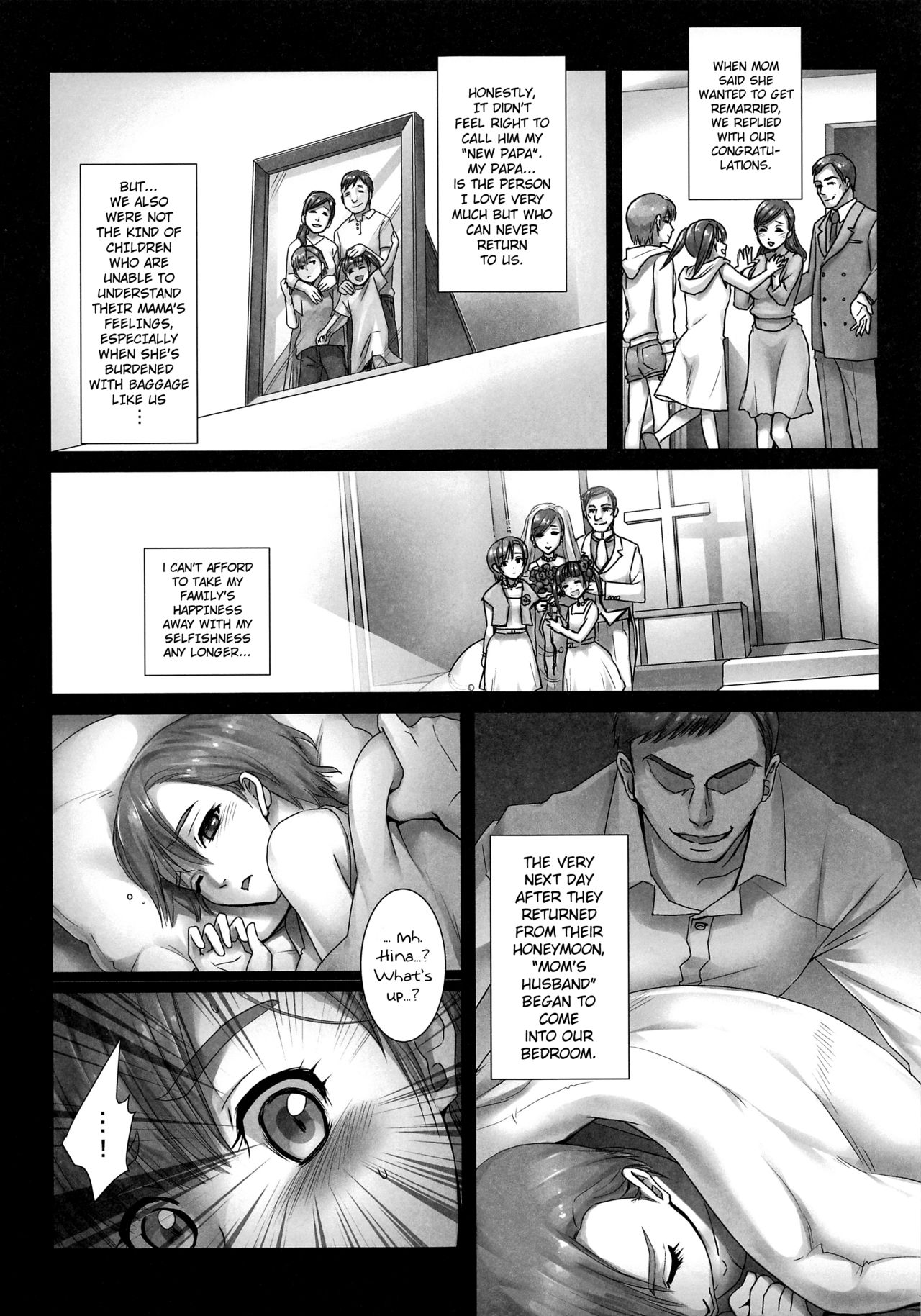 Yoru wa Kirai. Mama no Danna ga Futon no Naka ni Haittekuru kara | I Hate Night. Because Mom's Husband Gets Into My Bed. page 9 full