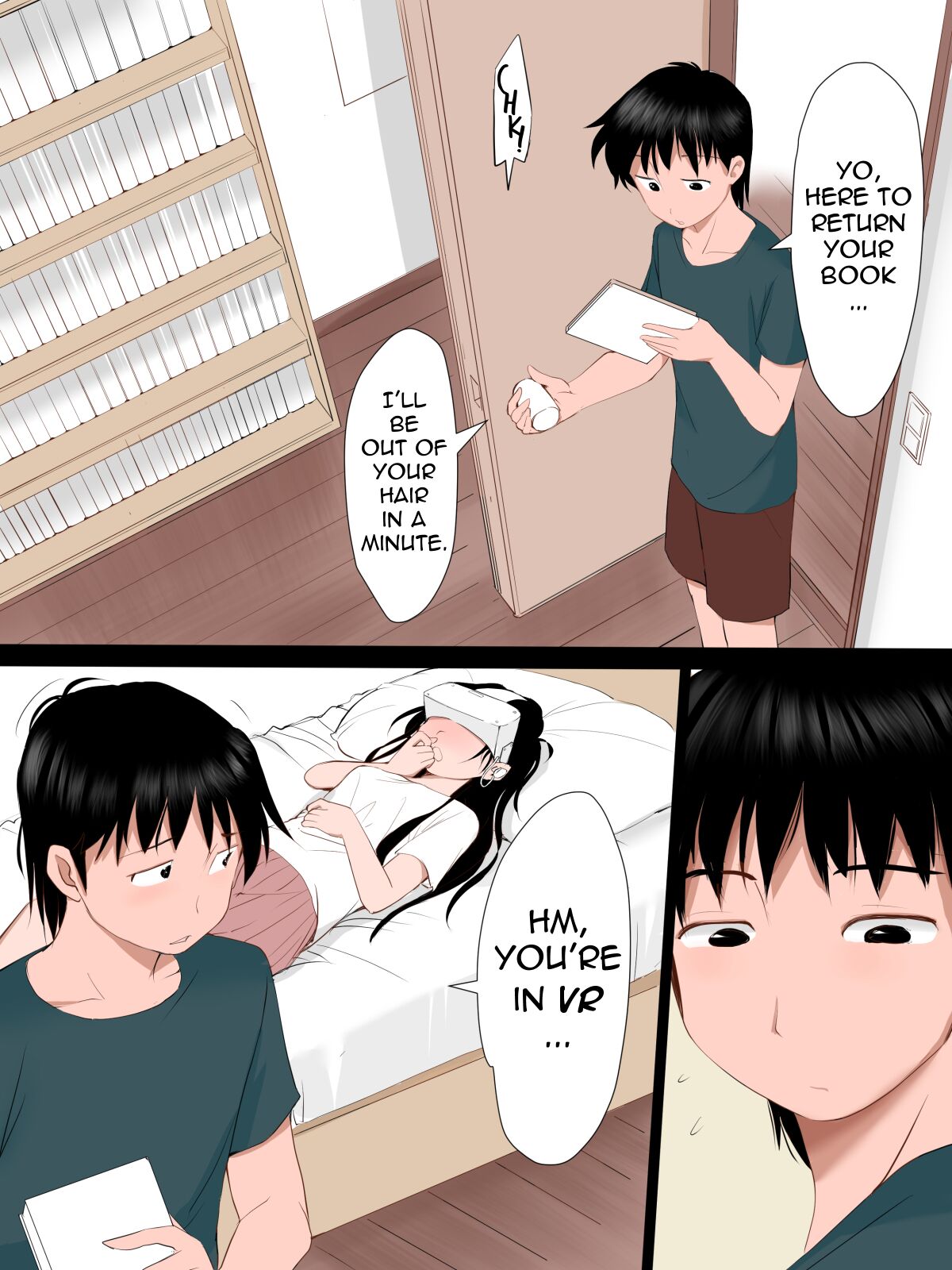 Heya ni Ani ga Iru Koto o Shirazu VR Onanie o Suru Imouto no Ohanashi | This Little Sister Fapping in VR is Oblivious to Her Big Brother's Arrival page 1 full