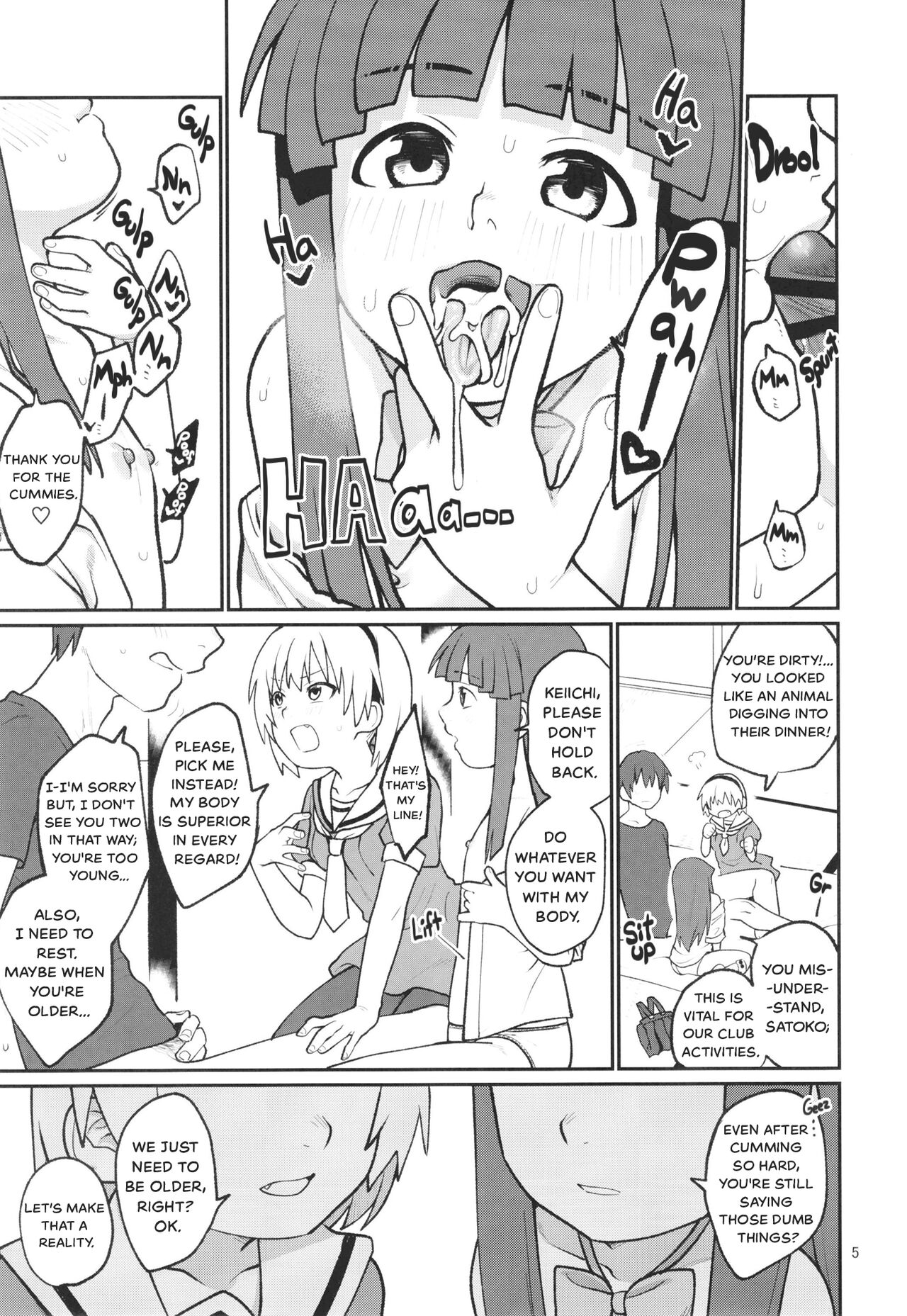 "Boku ga!" "Watashi ga!" ""Ichiban Eroi"" "no desu!" "desu wa!" | page 7 full