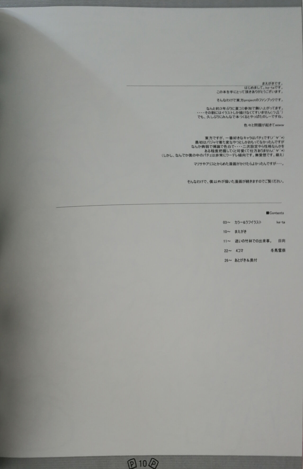 Touhou Shoujo Publication Number I page 10 full