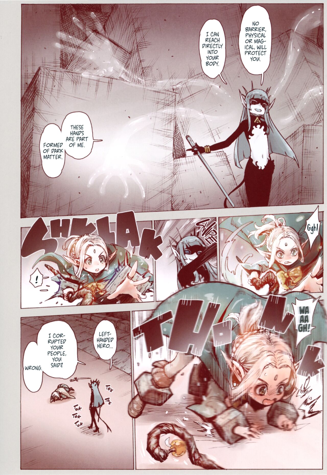 Daraku no Majo Shounen Yuusha to Tsurupeta Elf wa Ika ni Shite Majo ni Yabureta ka | Witch of Depravity: How the Young Hero and a Tiny Elf Fell Victim to a Sorceress page 9 full