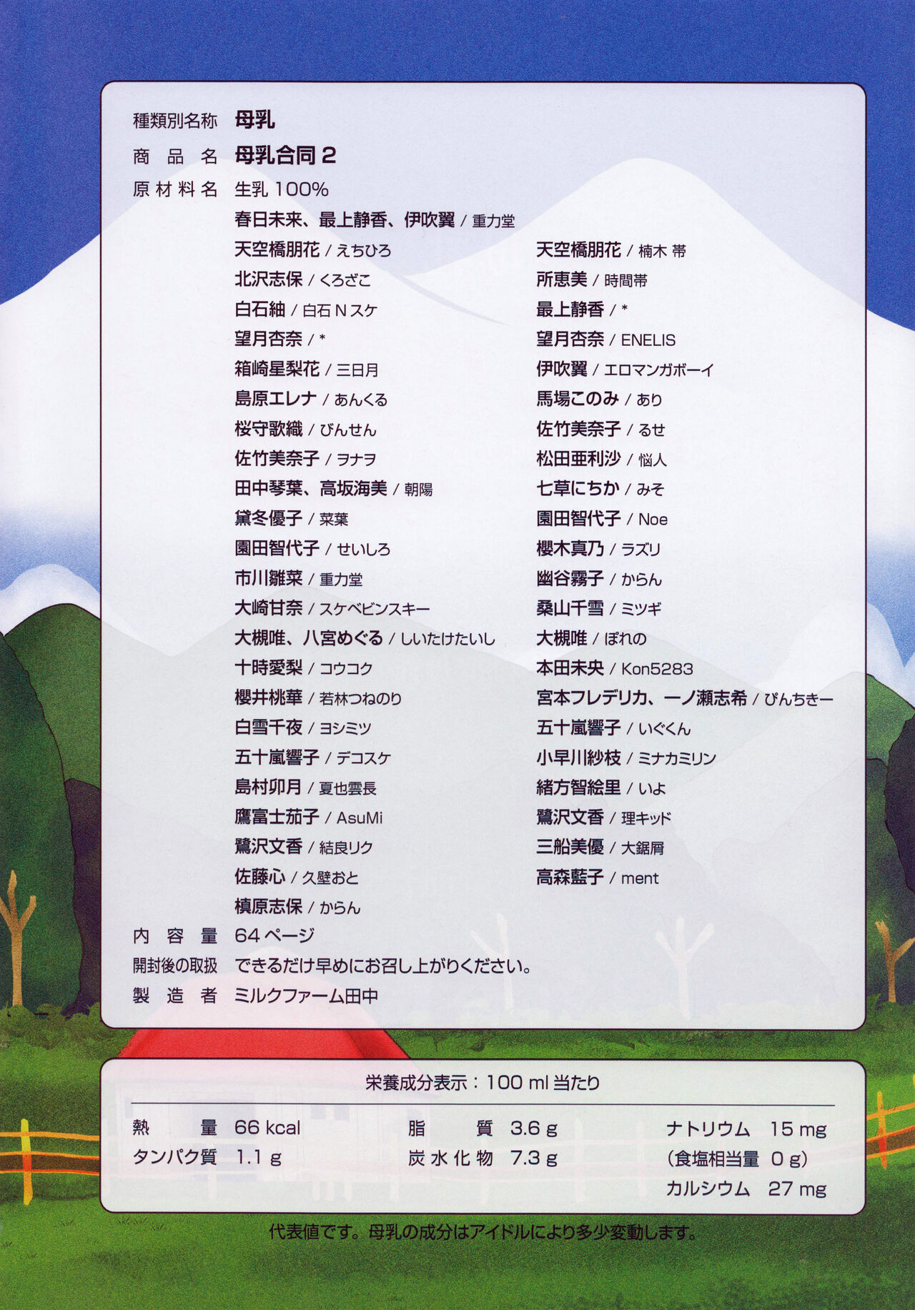 M@STER MILK Lactation Anthology 2 page 3 full