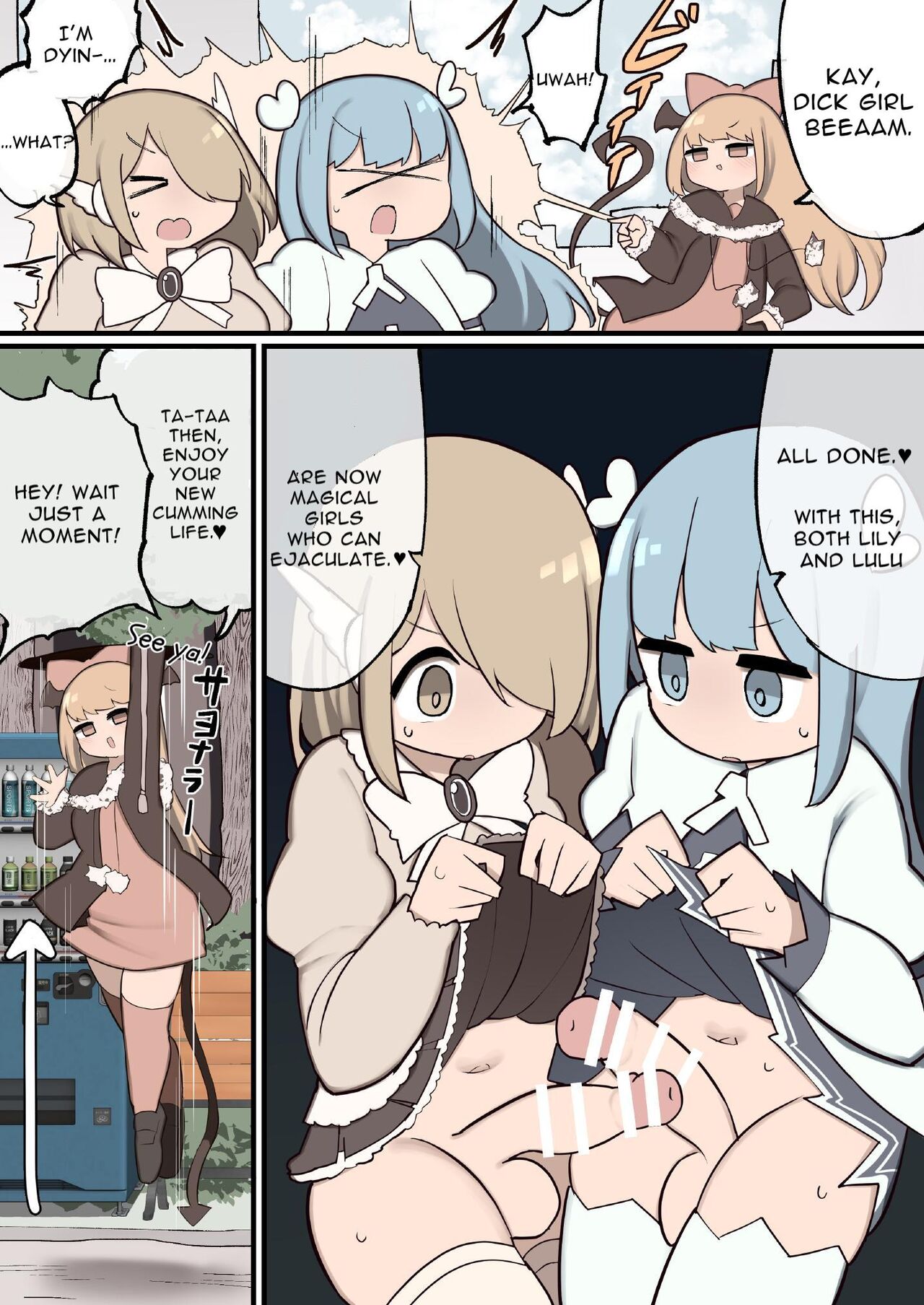 Futanari Mahou Shoujo Chinchin Hayasareta node Fan no Onnanoko Tabechaima~su | Futanari Magical Girls ~Grow Dicks and Have Their Way With Their Fans~ page 3 full