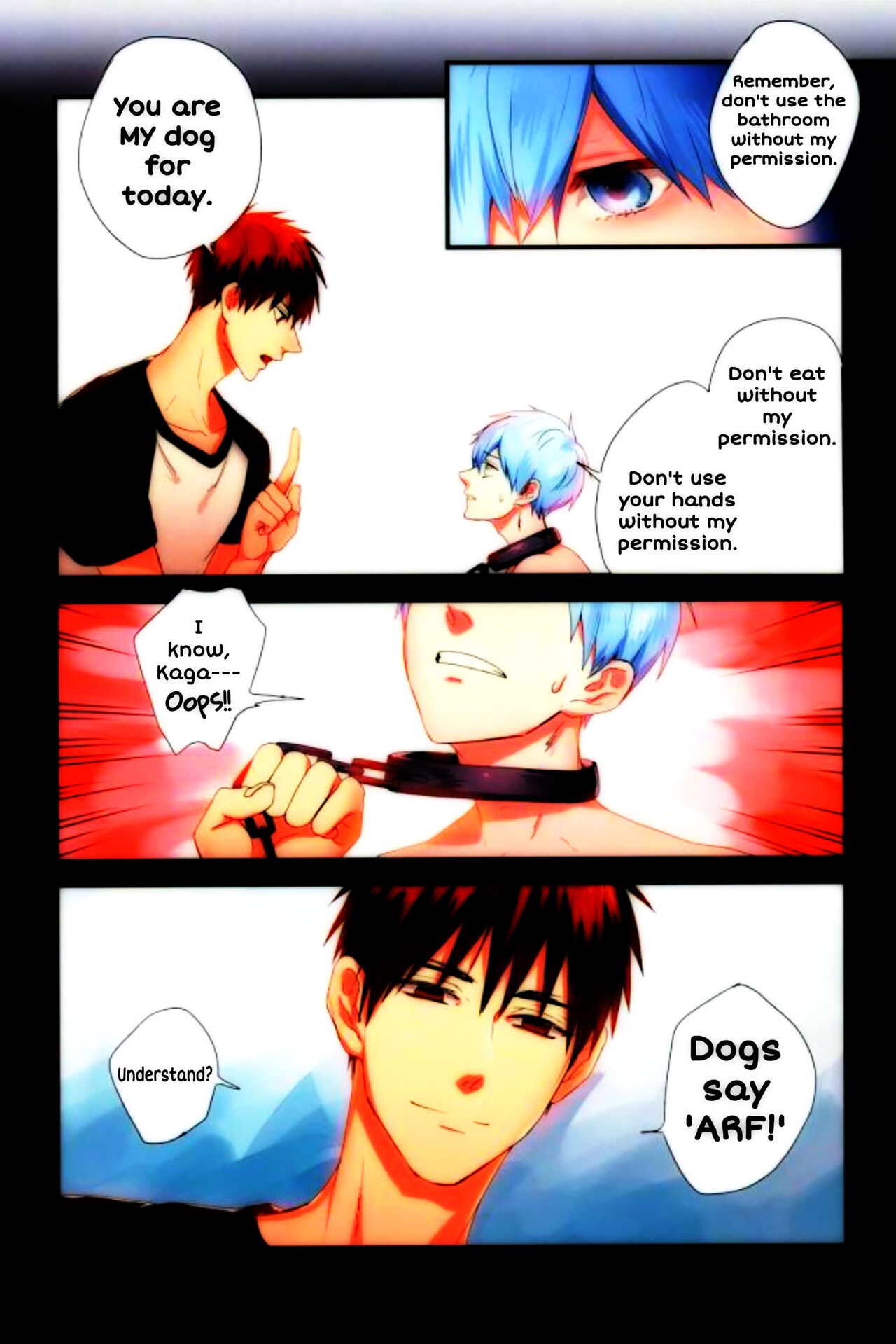 Kubiwa wa Dare no Te ni | Whose Hand Pulls the Collar? page 6 full