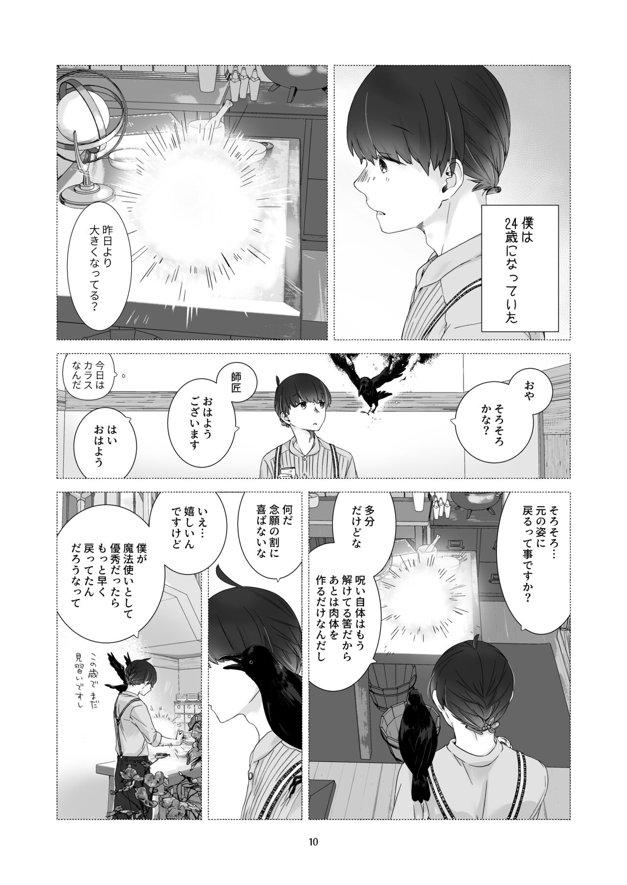 Minarai Mahoutsukai-kun to Hana no Namae - Apprentice Wizard and his Bluebell Flower. page 9 full