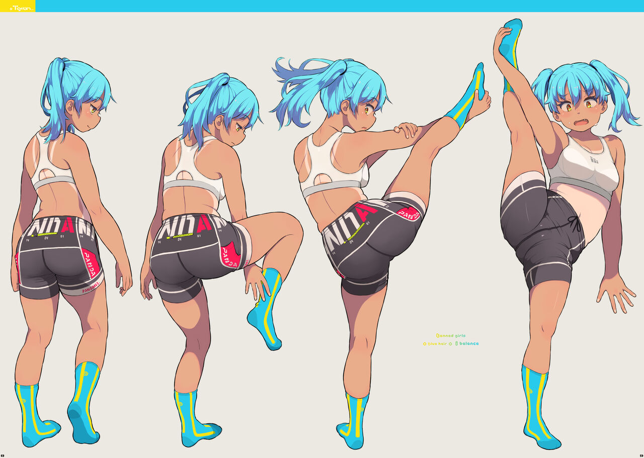 Tanned Girl Blue Hair #3 page 5 full
