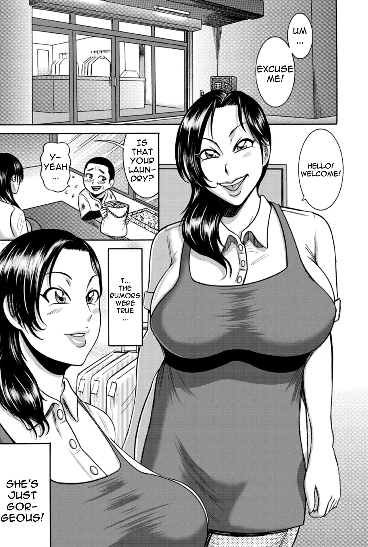 Toshi Densetsu no Bakunyuu Cleaning-ten | Busty Laundry Lady From The Urban Legend page 1 full