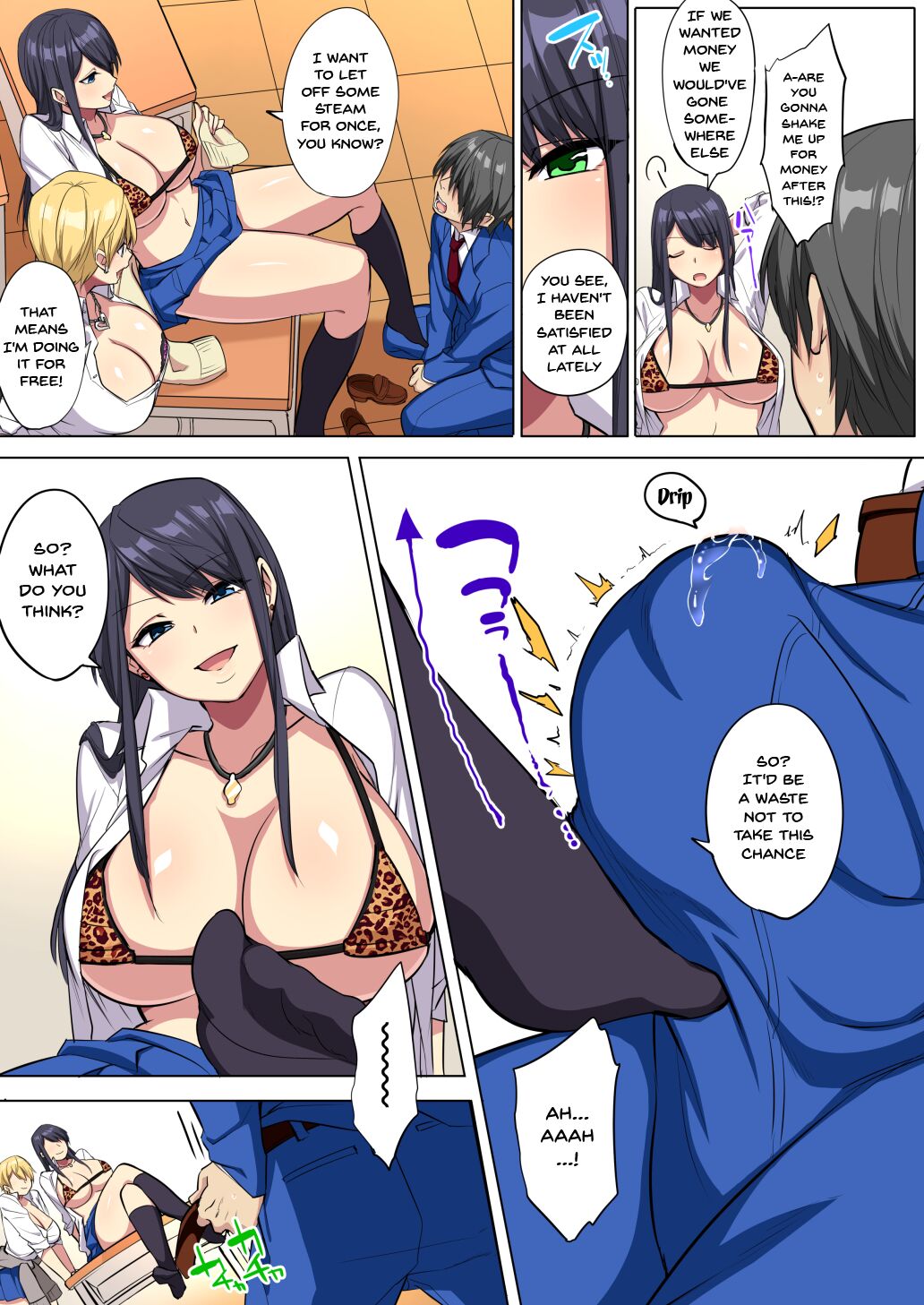 Ore no Dekachin ga Bakunyuu Bitch Gal-tachi ni Sakusei Saremakuru!! | My Big Cock Is Getting Squeezed By Huge Breasted Bitch Gals!! page 10 full