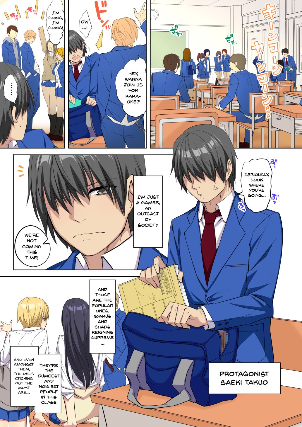 Ore no Dekachin ga Bakunyuu Bitch Gal-tachi ni Sakusei Saremakuru!! | My Big Cock Is Getting Squeezed By Huge Breasted Bitch Gals!! page 4 full