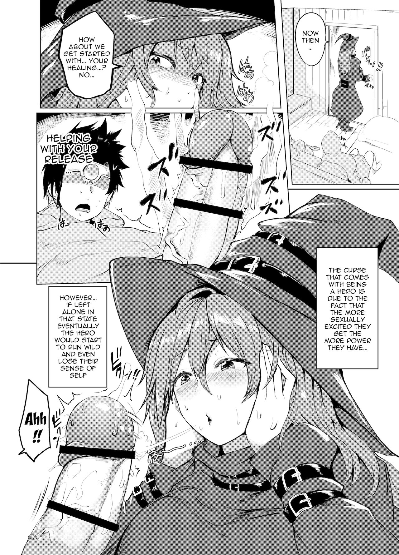 Shasei Kanri Majo to Norowareta Yuusha no Tabi | Ejaculation Control Witch And The Cursed Hero's Journey page 9 full