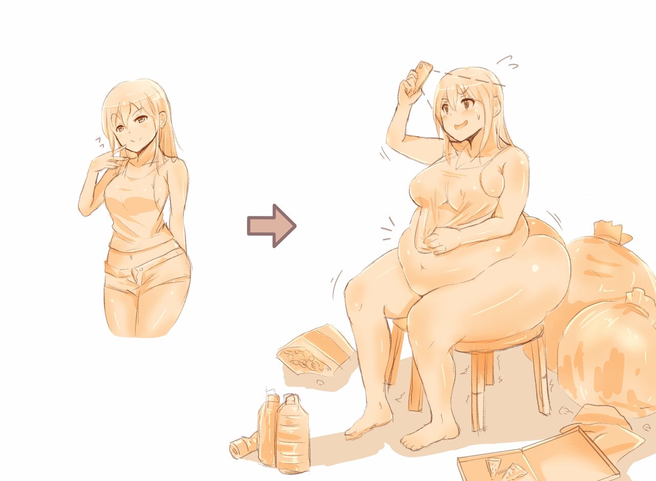 【肥満化あり】自粛中に激太りした先輩 page 7 full