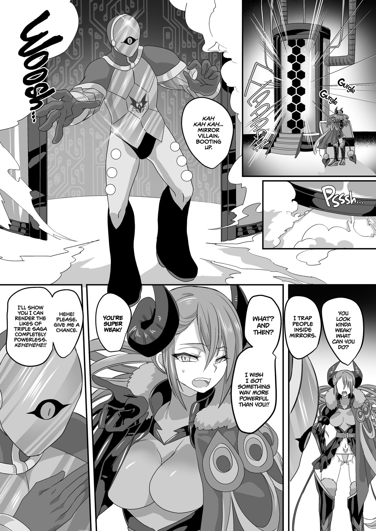 Saikyou no Seigi no Hero wa Kagami no Naka de wa Saijaku no Kaijin | The Strongest Heroes are the Weakest Villains within the Mirror World page 4 full