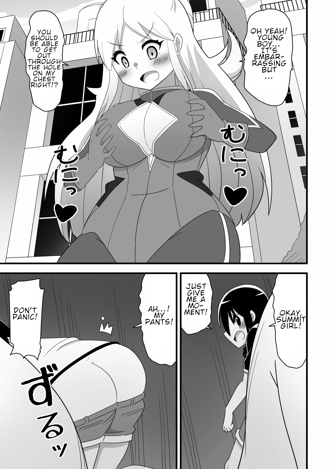 Kyodai Henshin Hero Onee-san no Sentou Suit ni Shounen ga Haicchatta Hanashi | Boy Enters an Older Girl's Giant Transforming Heroine Battle Suit page 7 full