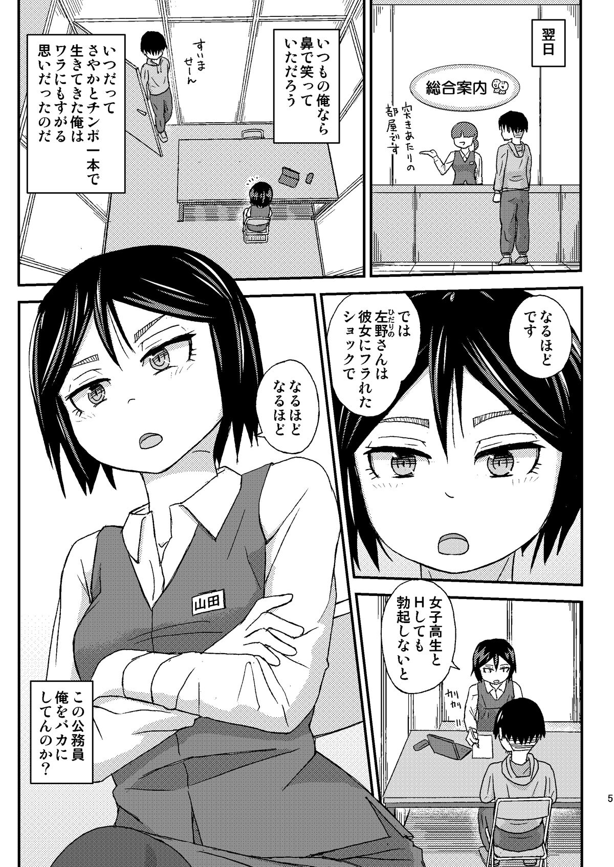Seiyoku Support-ka Yamada "Haa, Hontou ni Komatta Okyaku-sama desu ne..." page 5 full