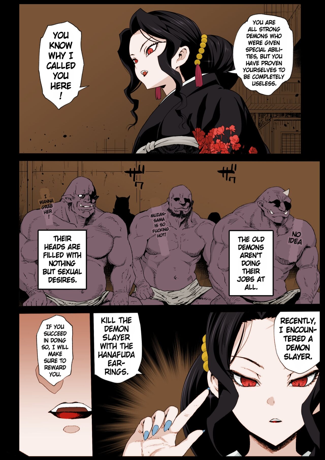 Mesu Ochi Jou Muzan-sama - RAPE OF DEMON SLAYER 4 | Making a Mess of Lady Muzan-sama - RAPE OF DEMON SLAYER 4 page 3 full