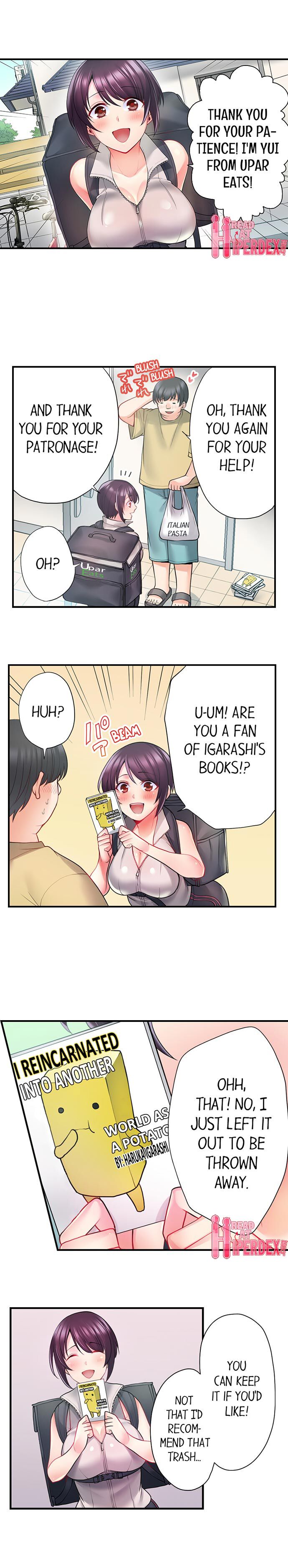 Bike Delivery Girl, Cumming To Your Door! | Jitensha Haitatsuin , Gaman Dekizu soto de Icchaimashita... page 3 full