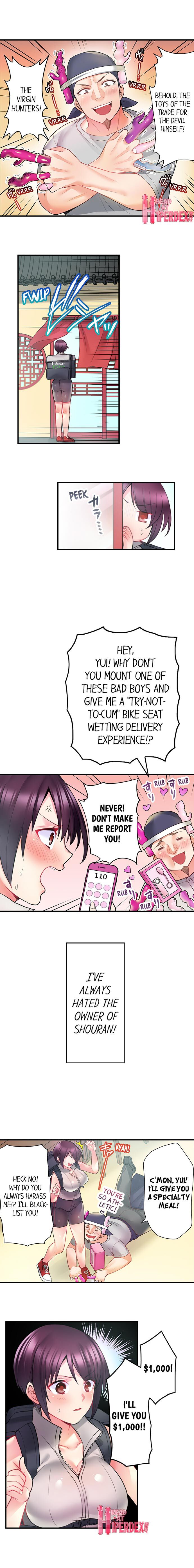 Bike Delivery Girl, Cumming To Your Door! | Jitensha Haitatsuin , Gaman Dekizu soto de Icchaimashita... page 5 full