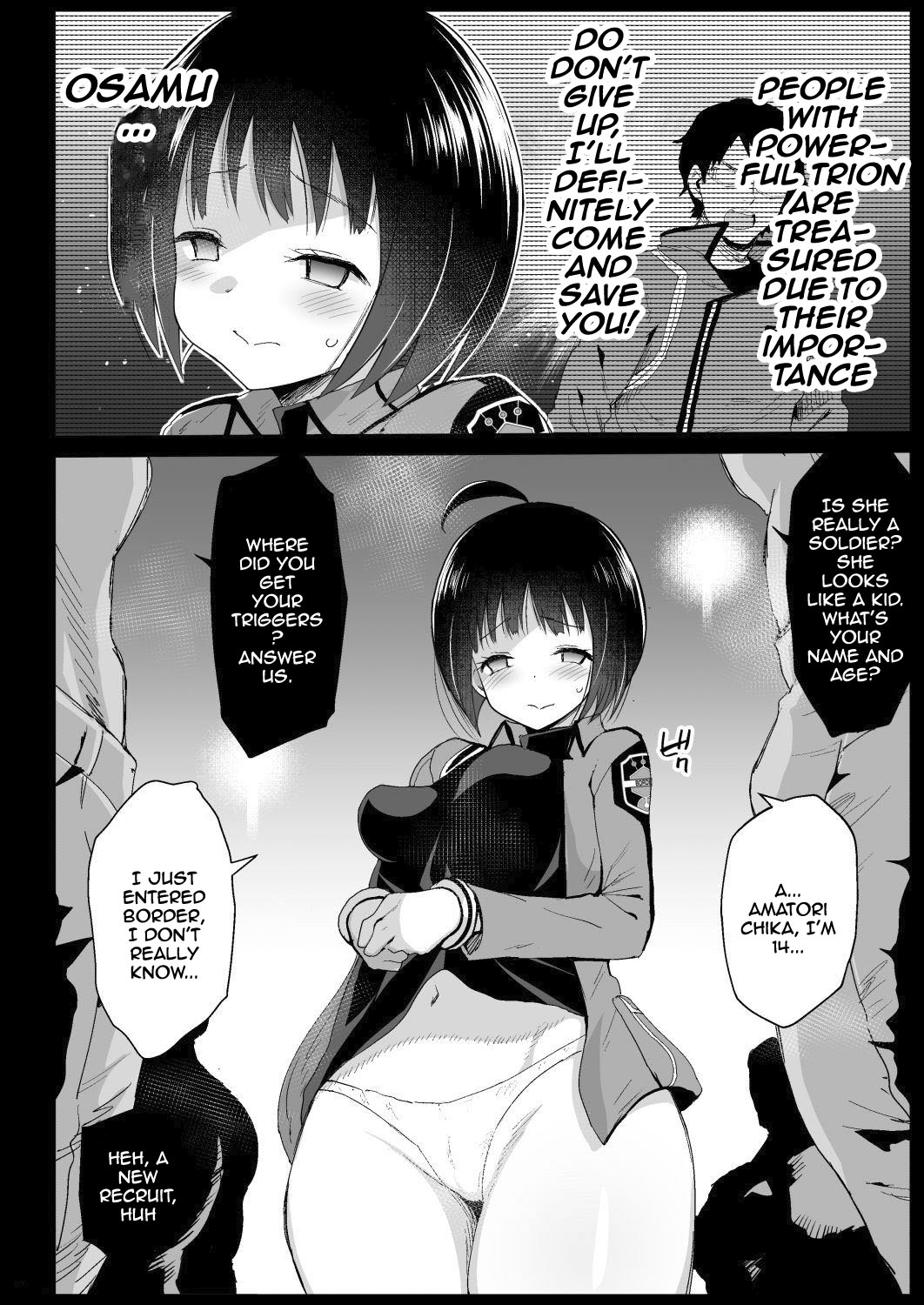 Amatori Chika 14 Sai Warui Ossan ni Okasareru! | World Trigger Border Rape File 2 - Chika Amatori Is Going To Get Raped By Some Bad Men! page 5 full
