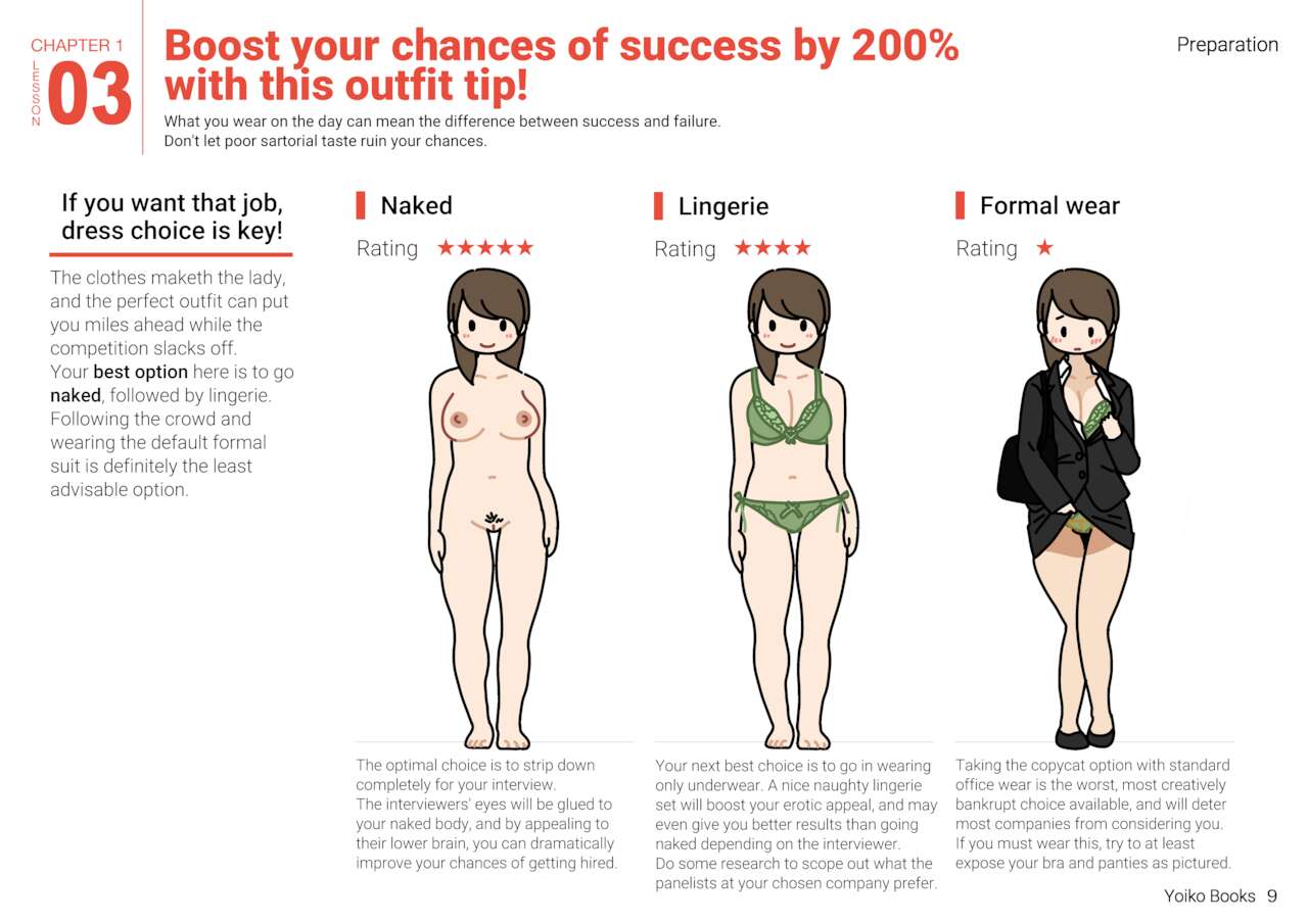 Josei no Tame no Zettai ni Ochinai Shuukatsu-jutsu | The Women's Foolproof Guide to Job Hunting Success page 9 full