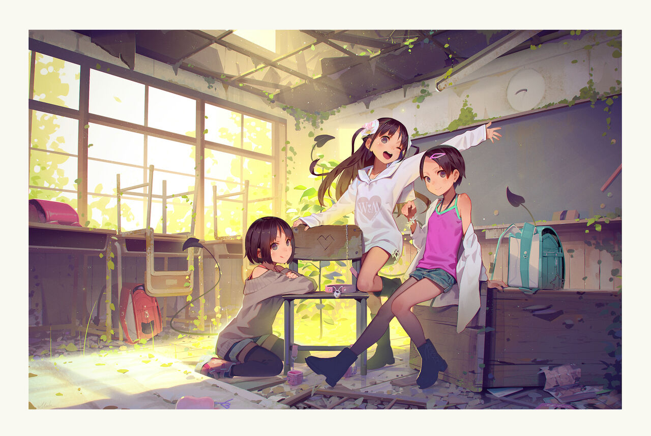 Inma Shoujo 3-nin ni Ochinchin Asobareru Hon page 1 full