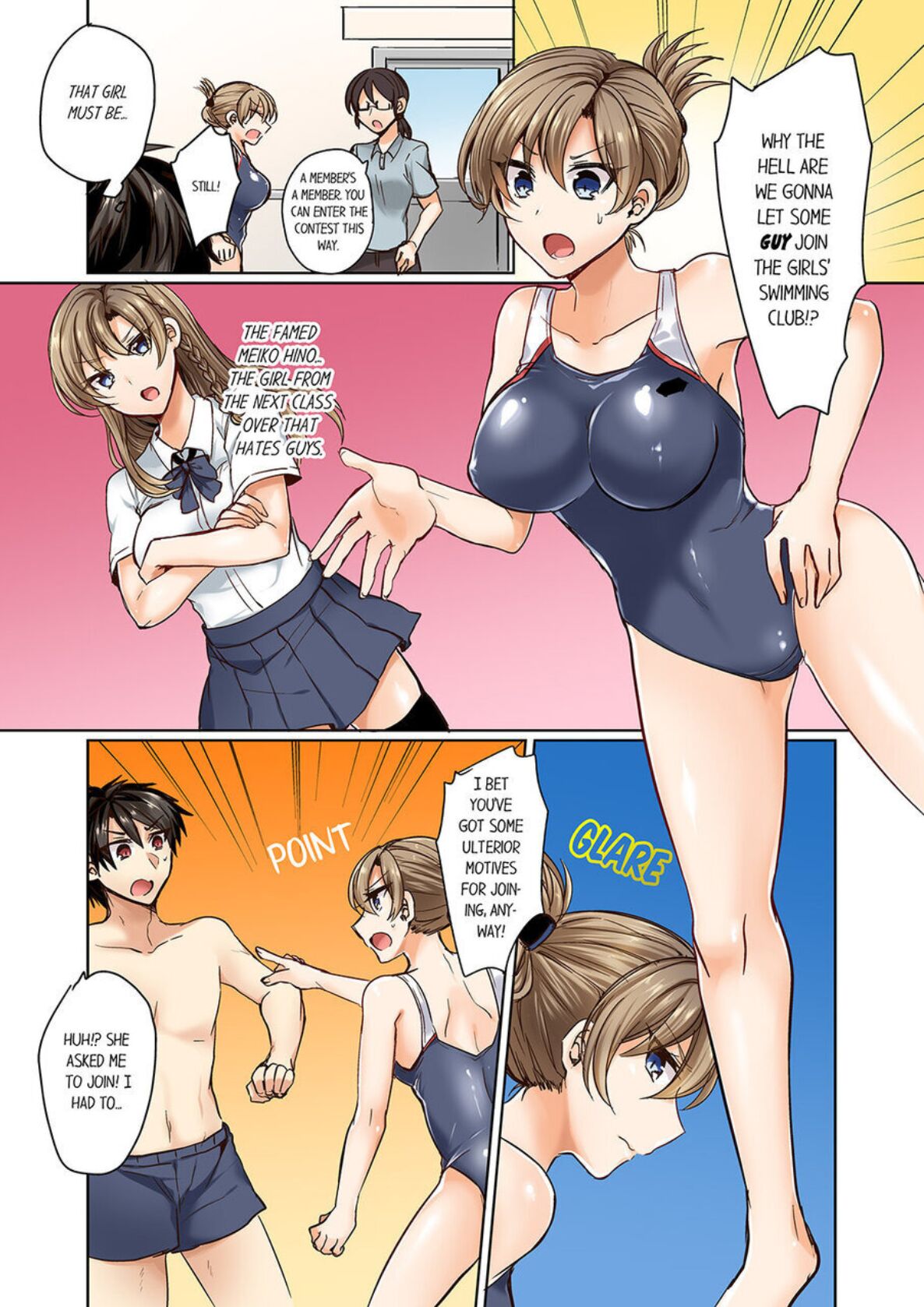 Mizugi ga Zurete... Haitteru! ~Porori ja Sumanai Danjo Kongou Synchro-bu~ 1 - My Swimsuit Slipped... And it went in!? A Mixed Synchronized Swimming Club with More Than Just Nip Slips in Store! ~ 1 page 6 full