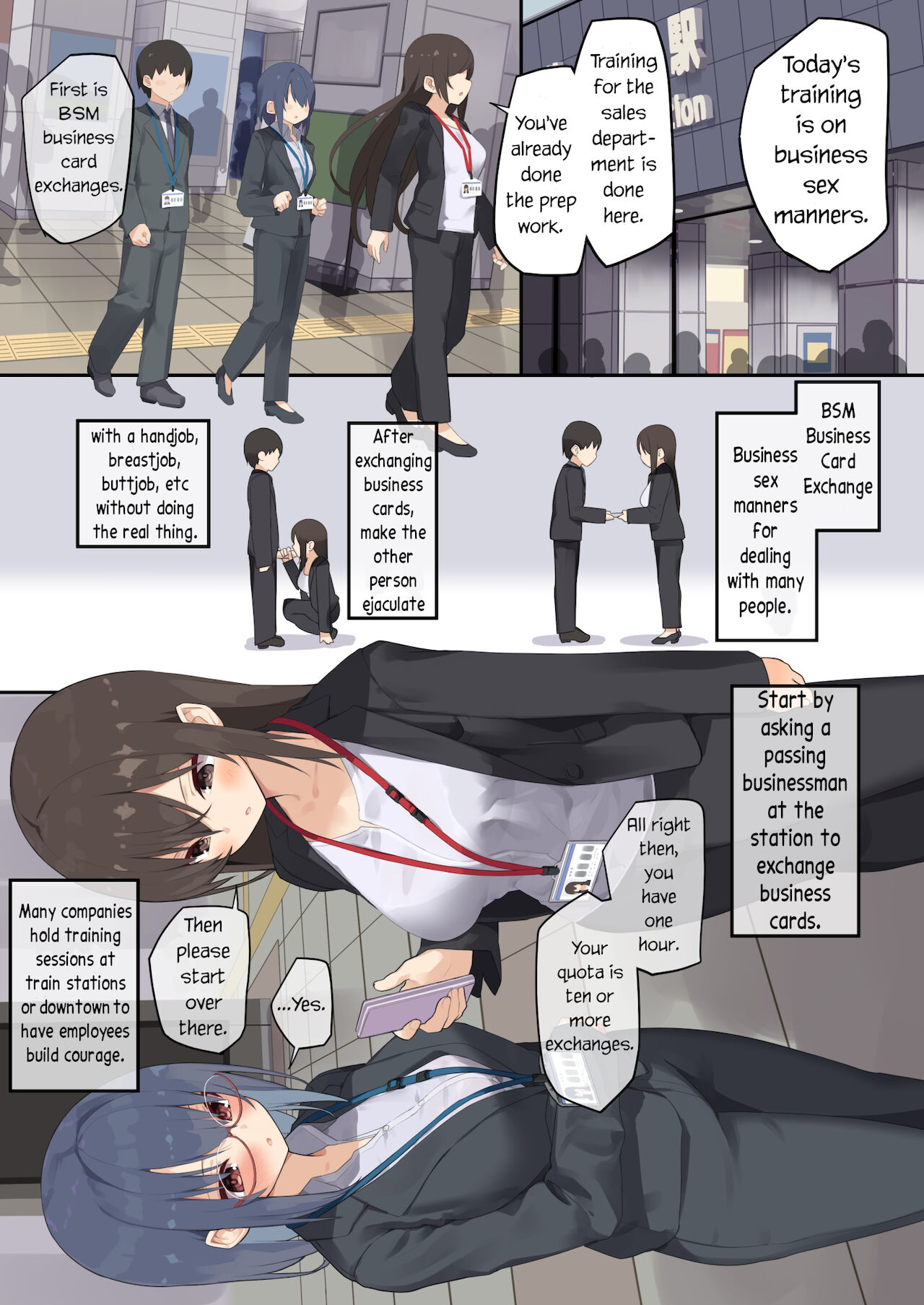 Business Sex Manner Shinsotsu Hen | Business Sex Manners ~New Employee~ page 8 full