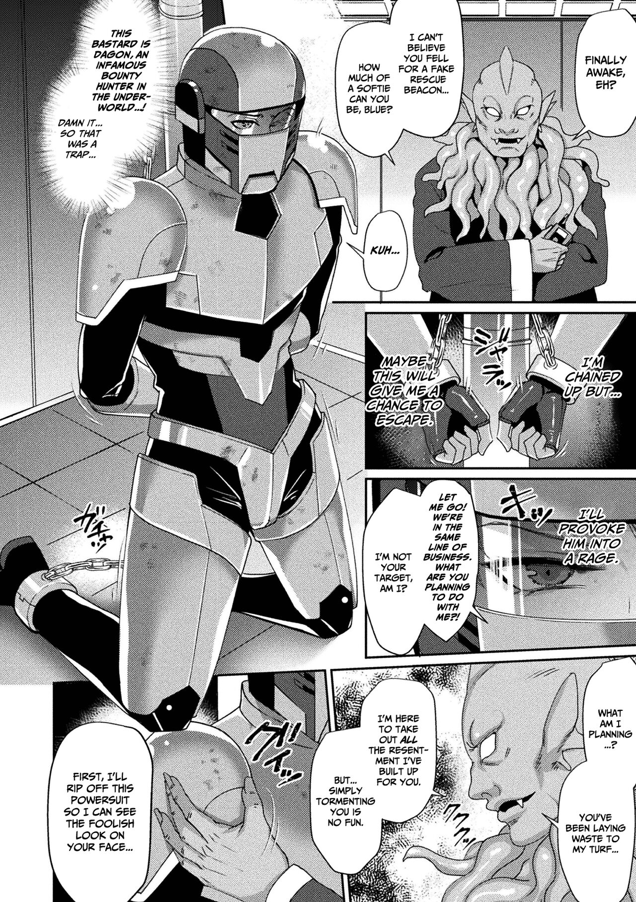 Bounty Hunter Blue ~Torawareshi Kikai Kangoku~ | Bounty Hunter Blue ~Machine Rape-Prison Capture~ page 2 full