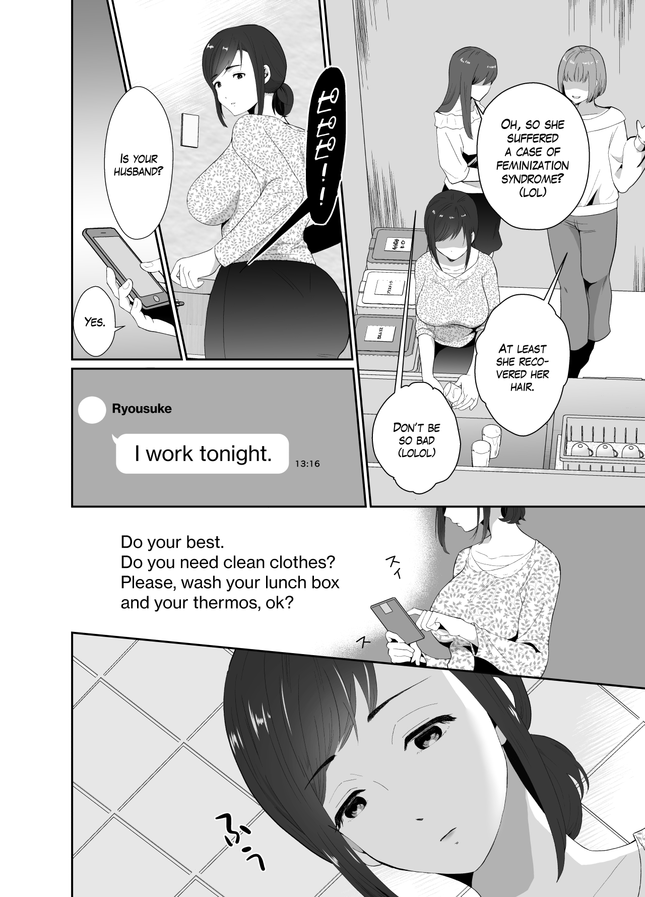 Uwakisyou no Otto ni Seitenkan Kusuri o Nomase Tsuzuketa Kekka | The Results of Making my Adulterous Husband Continuously Drink a Gender-Bending Drug page 3 full