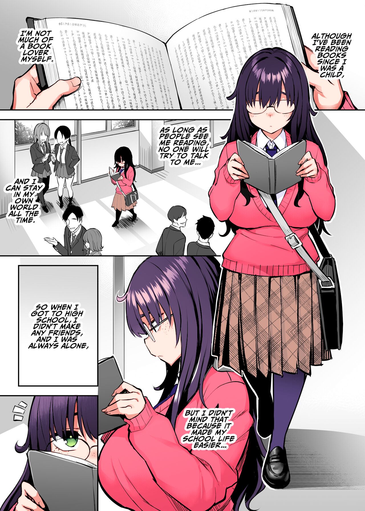 Moto InCha no Kyonyuu Yariman Imouto ga Erosugite, Onii-chan wa Mou...!! 0 ~Jimiko no Watashi ga Kawatta Riyuu~ | I Can't Handle My Former Bookworm Little Sister Now That She's a Slut! ~A Whore is Born~ page 2 full