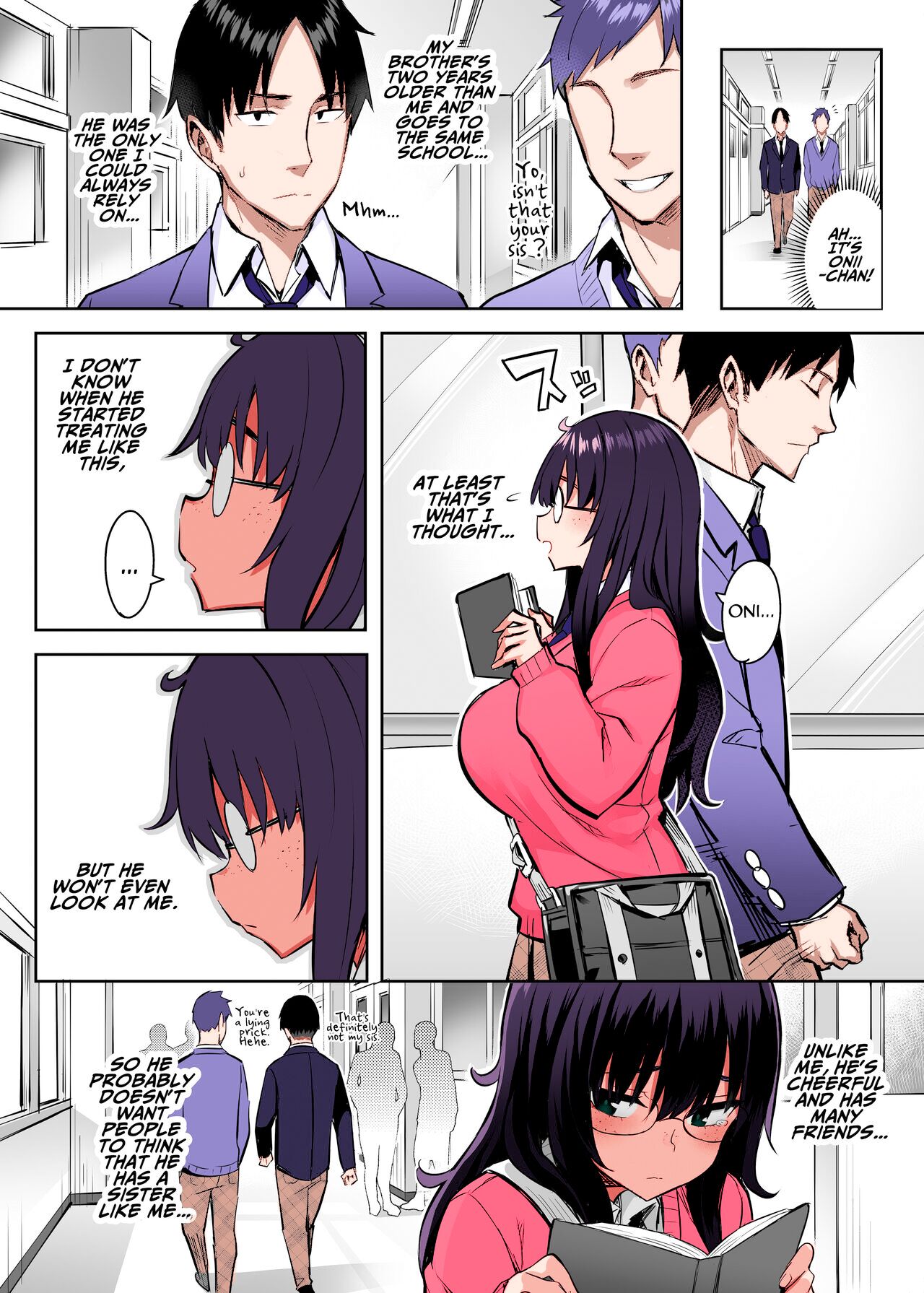 Moto InCha no Kyonyuu Yariman Imouto ga Erosugite, Onii-chan wa Mou...!! 0 ~Jimiko no Watashi ga Kawatta Riyuu~ | I Can't Handle My Former Bookworm Little Sister Now That She's a Slut! ~A Whore is Born~ page 3 full