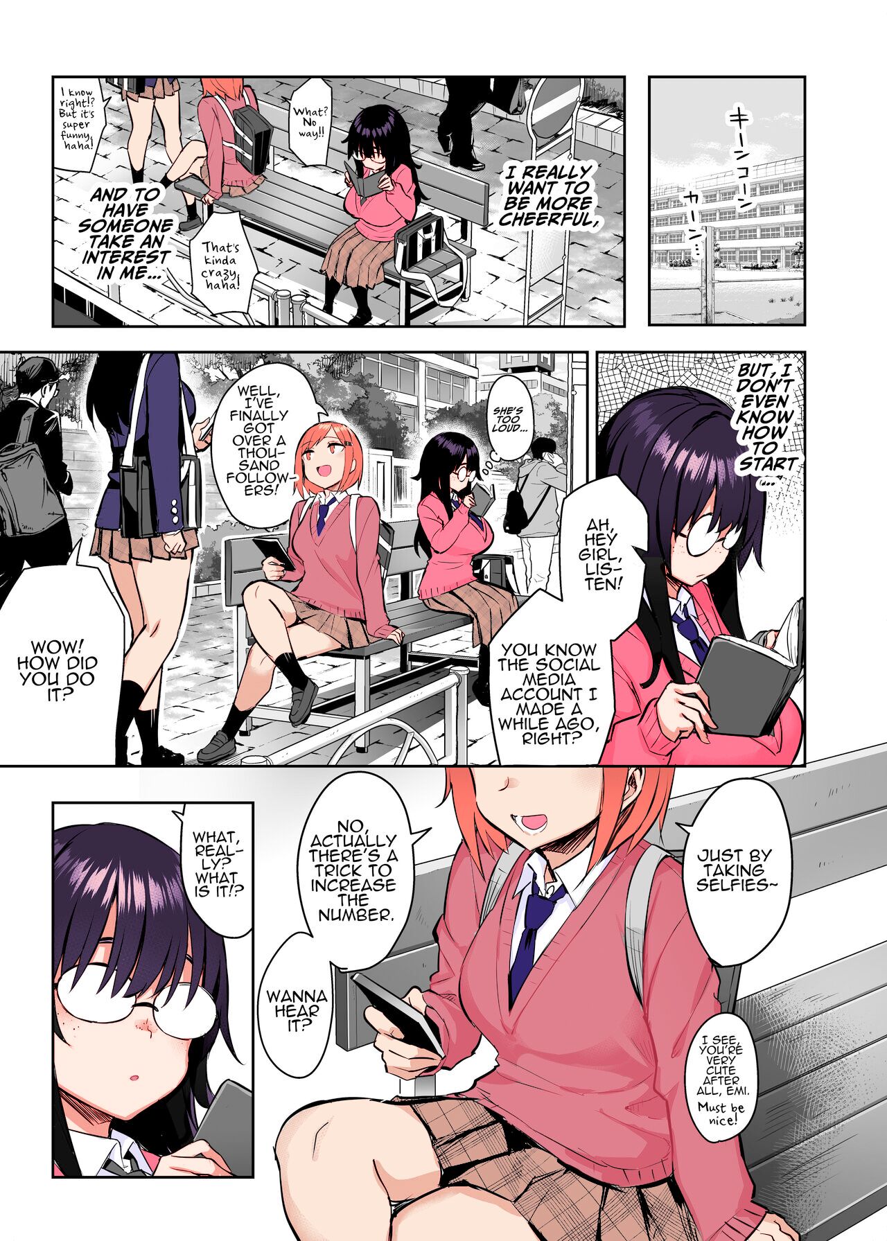 Moto InCha no Kyonyuu Yariman Imouto ga Erosugite, Onii-chan wa Mou...!! 0 ~Jimiko no Watashi ga Kawatta Riyuu~ | I Can't Handle My Former Bookworm Little Sister Now That She's a Slut! ~A Whore is Born~ page 4 full