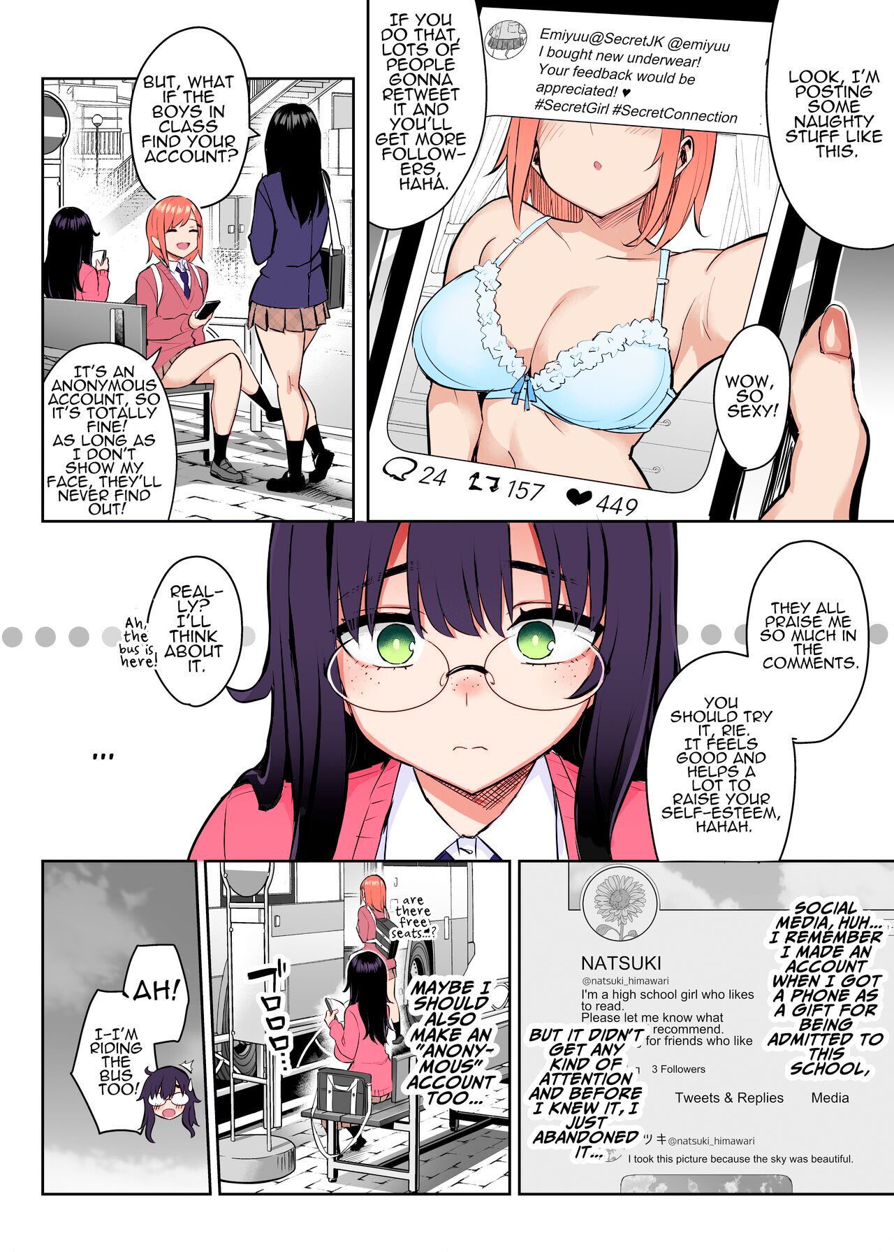 Moto InCha no Kyonyuu Yariman Imouto ga Erosugite, Onii-chan wa Mou...!! 0 ~Jimiko no Watashi ga Kawatta Riyuu~ | I Can't Handle My Former Bookworm Little Sister Now That She's a Slut! ~A Whore is Born~ page 5 full