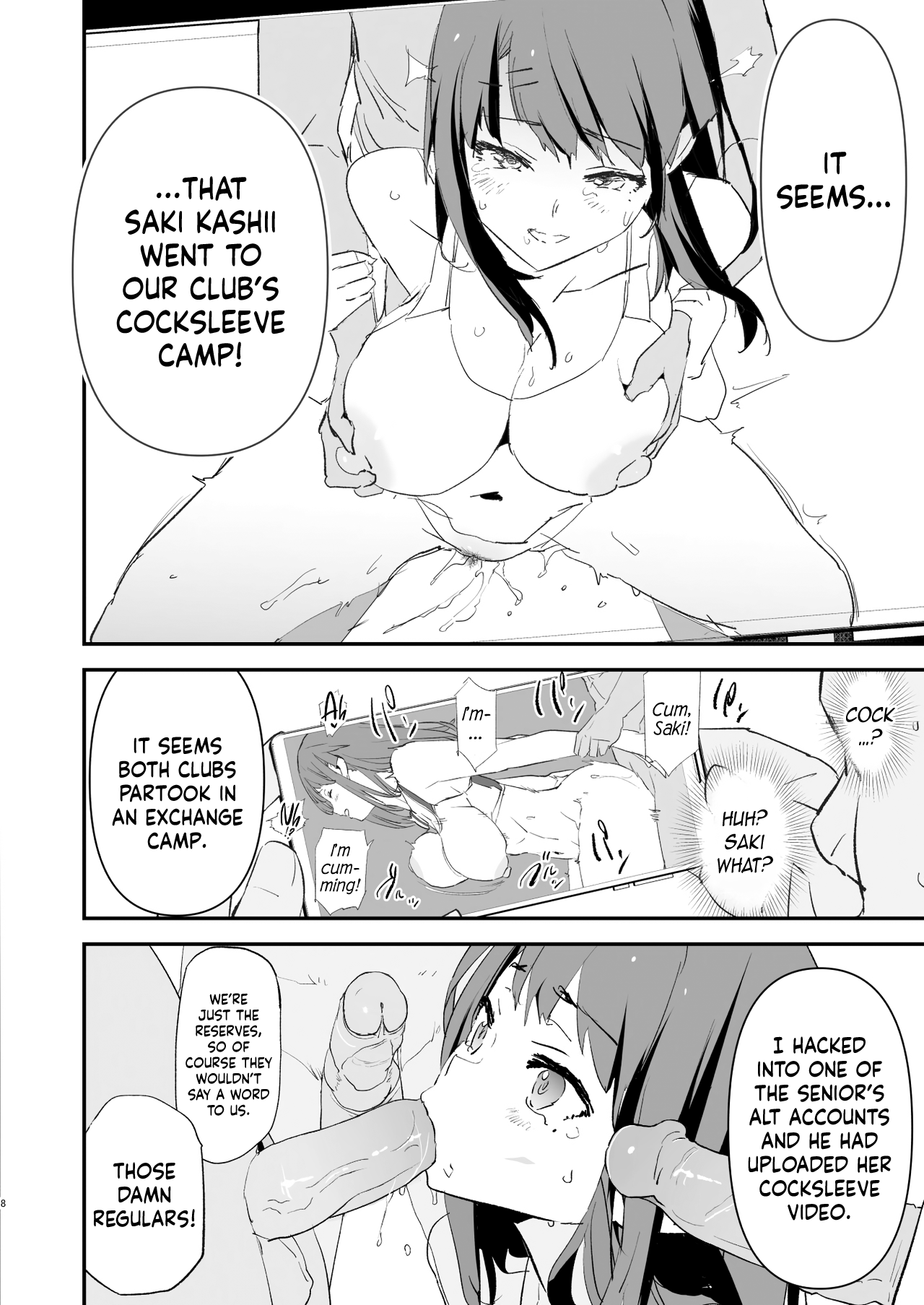 Watashi-tachi no Onaho Koukan Gasshuku Ichinichime to Futsukame! + Omake | Our Exchange Cocksleeve Camp - First and Second Day! + Extra & Bonus Paper page 8 full