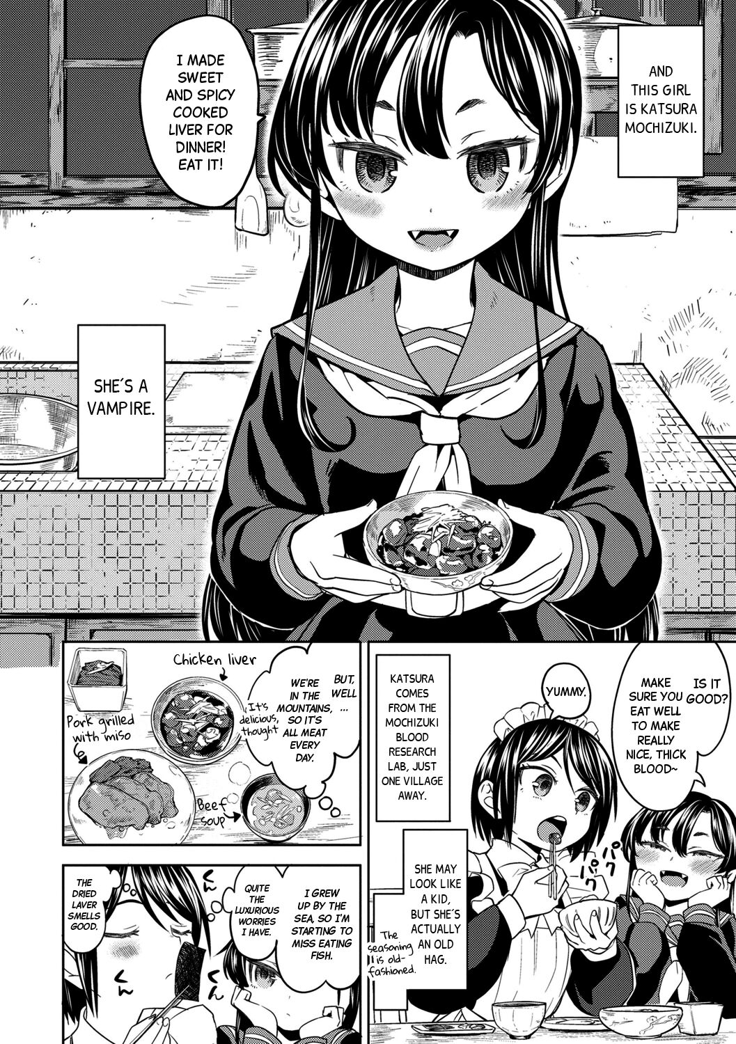 Mochizuki Ketsueki Kenkyuujo no Musume Ch.2 | The Girl from the Mochizuki Blood Science Lab Ch.2 page 2 full