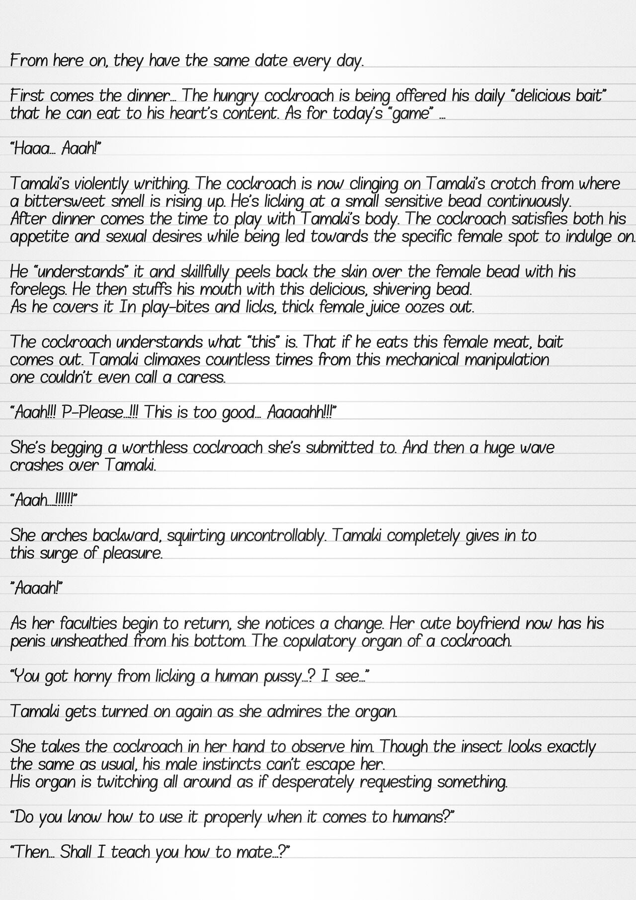 Misuke's Short Stories 13 - 3 Girls and Cockroaches page 5 full