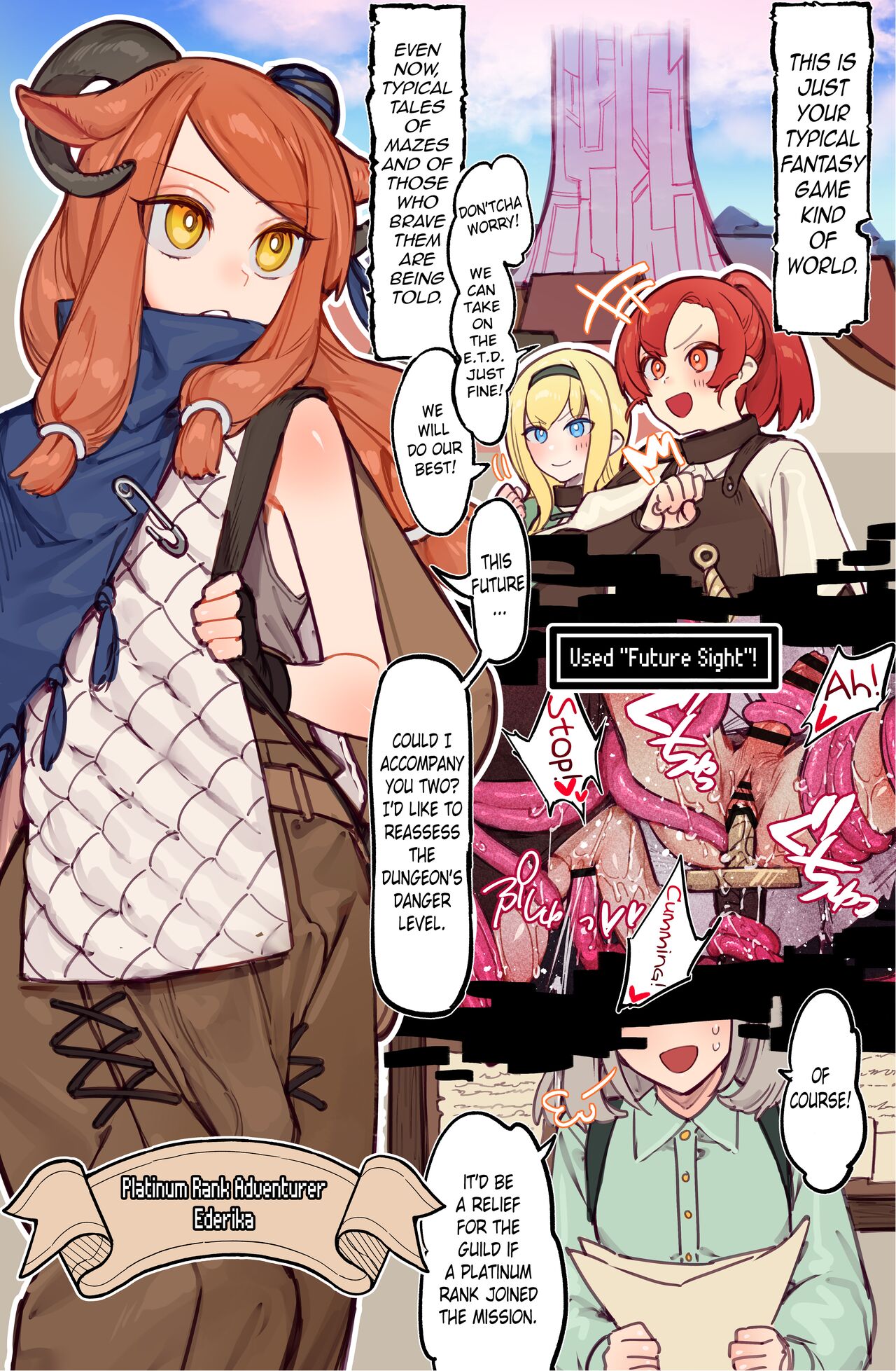 Yoku Aru Ero Trap Dungeon Mono -Mirai ga Mieru kara ETD nante Yoyuu dashi Joukyuu Boukensha ga Seiyoku ni Makeru Wake Nai Hen- page 3 full