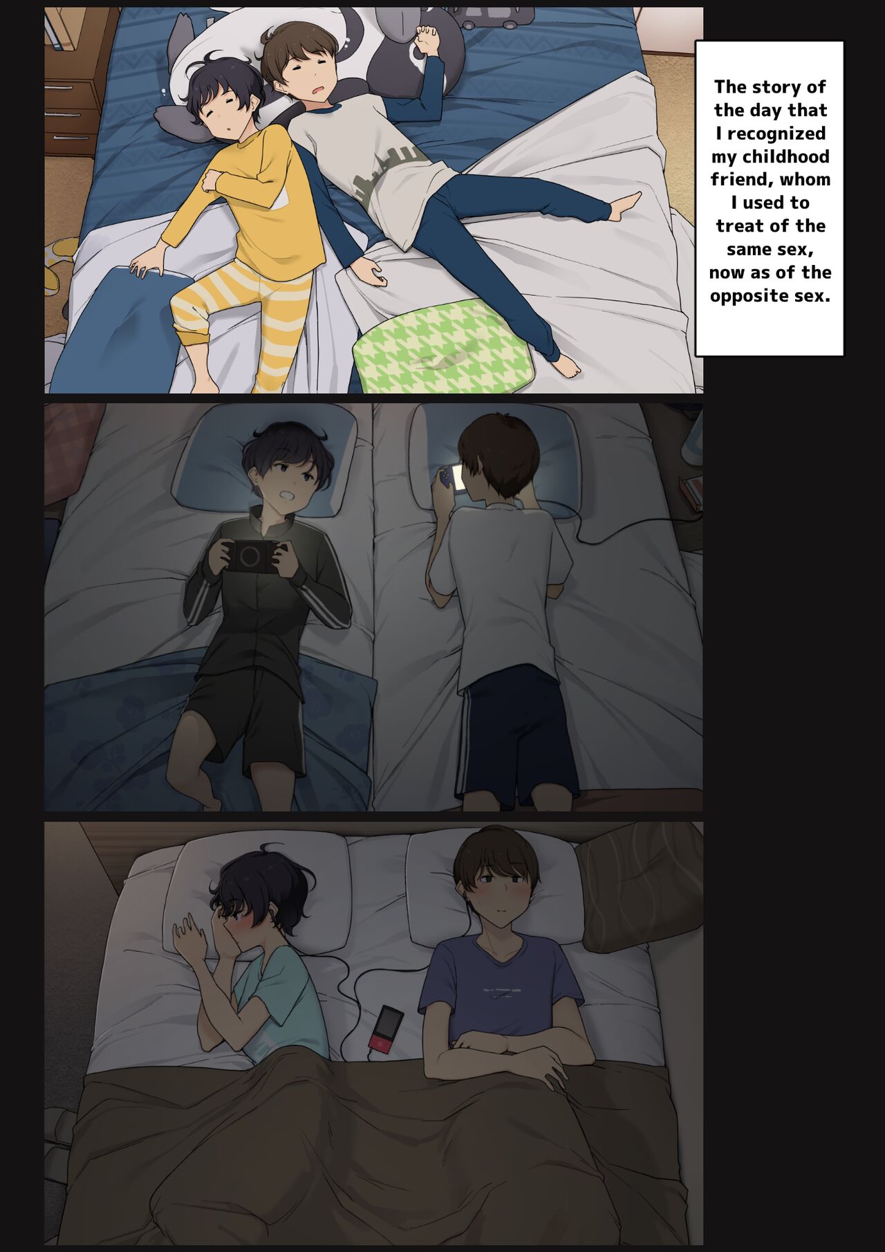 Mukashi wa Dousei no You ni Sesshiteta Osananajimi no Koto o Isei to Shite Ninshiki Shita Hi page 1 full