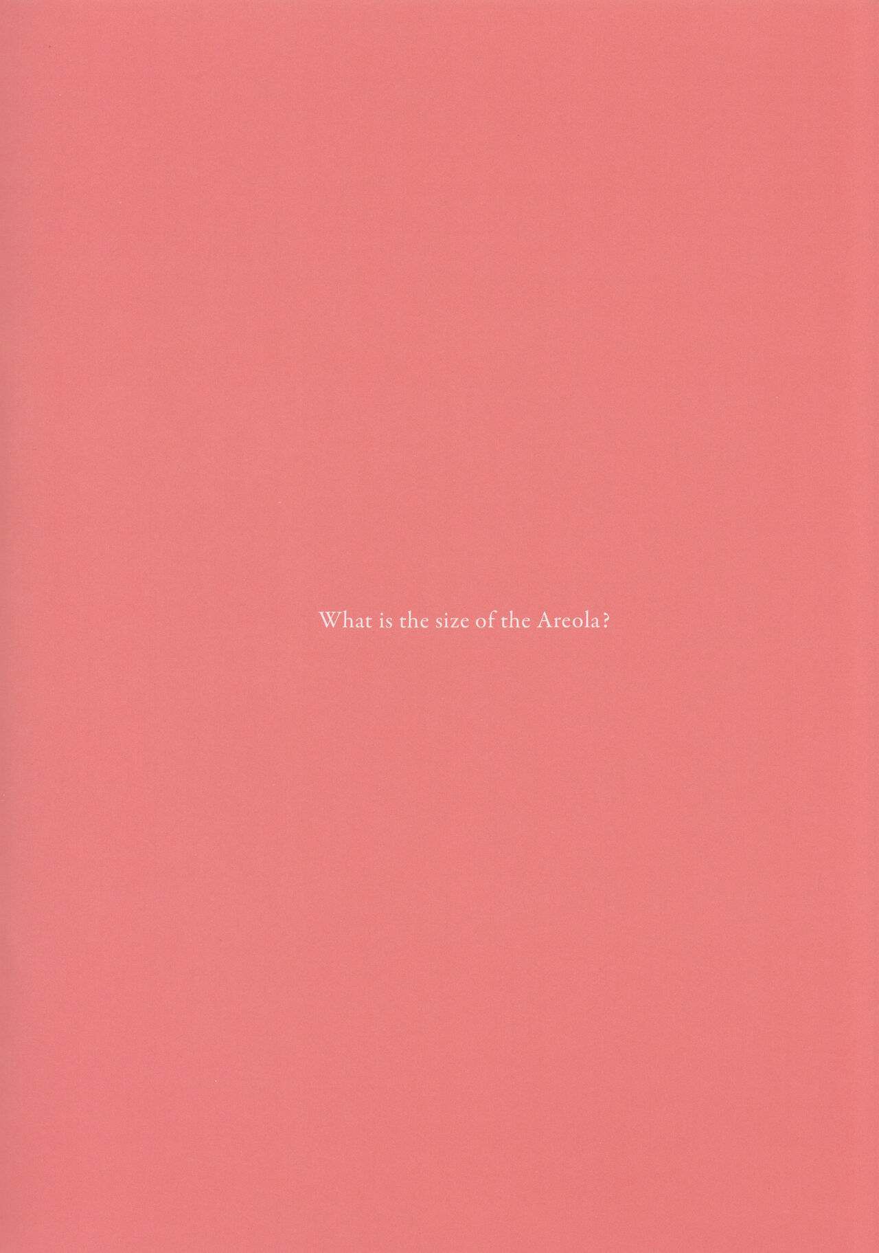 Anata no Nyuurin Nan Centi? - What is the size of the Areola? page 2 full