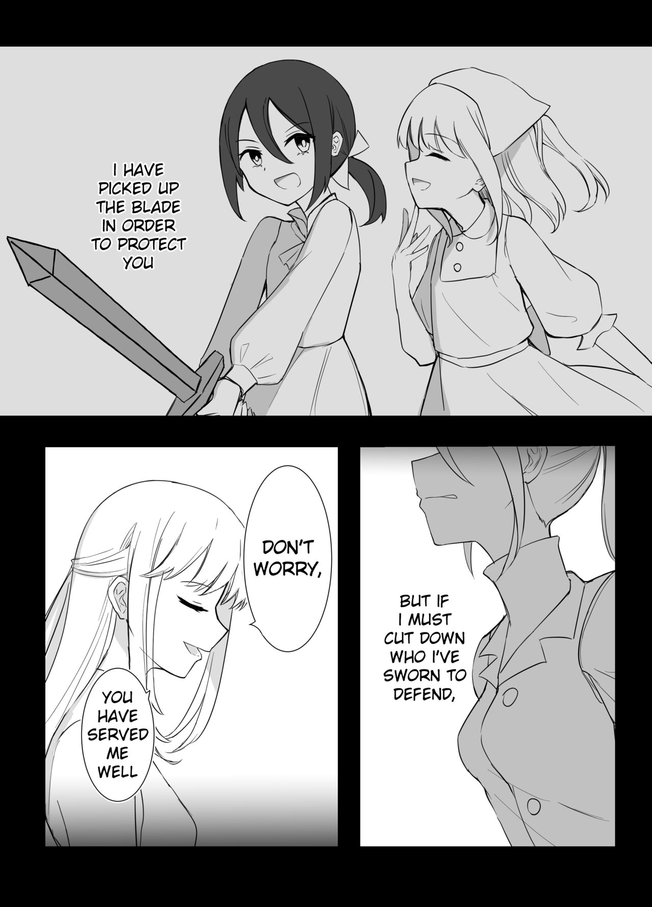 Maou Toubatsu Shippai Heroine Gisei Normal End de Utsu ni Natta Koutensei Futanari Kenshi to Otokonoko Shinkan no Hanashi | Crestfallen Futanari x Femboy Priest: Prepare to Cum Edition page 6 full