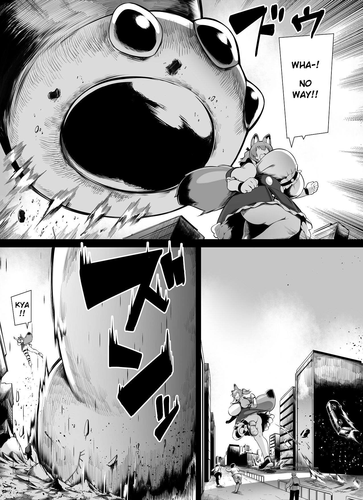 Bakunyuu Kitsune Mimi Mahou Shoujo wa Kyodaika shika Dekimasen! | Big breasted fox eared magical girl can only be huge! page 8 full