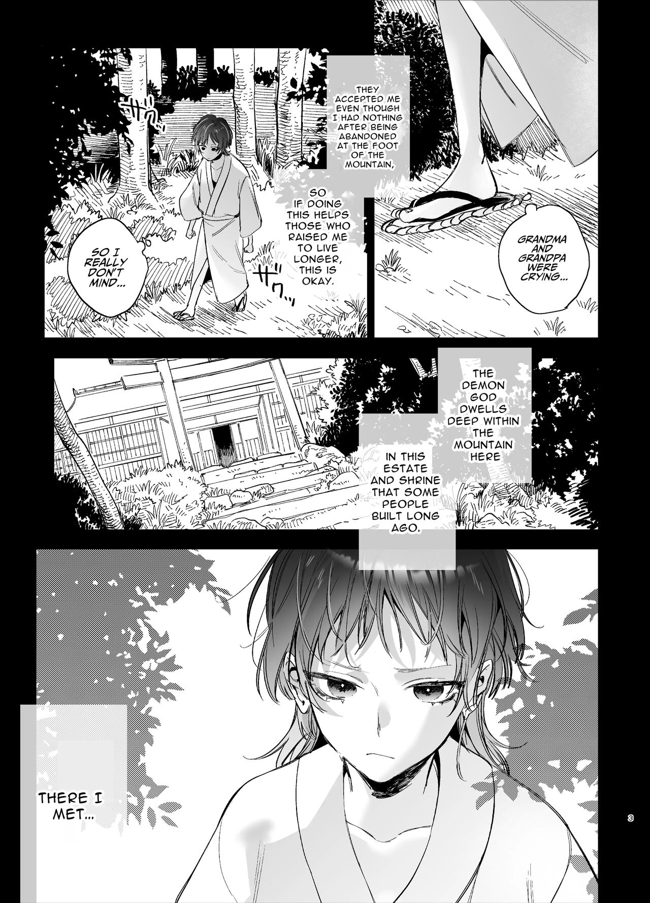 Ikenie Onna wa Kodoku na Onigami-sama ni Tsugai Koubi de Otosareru | The Sacrificial Maiden Corrupted By Coupling With An Oni page 4 full