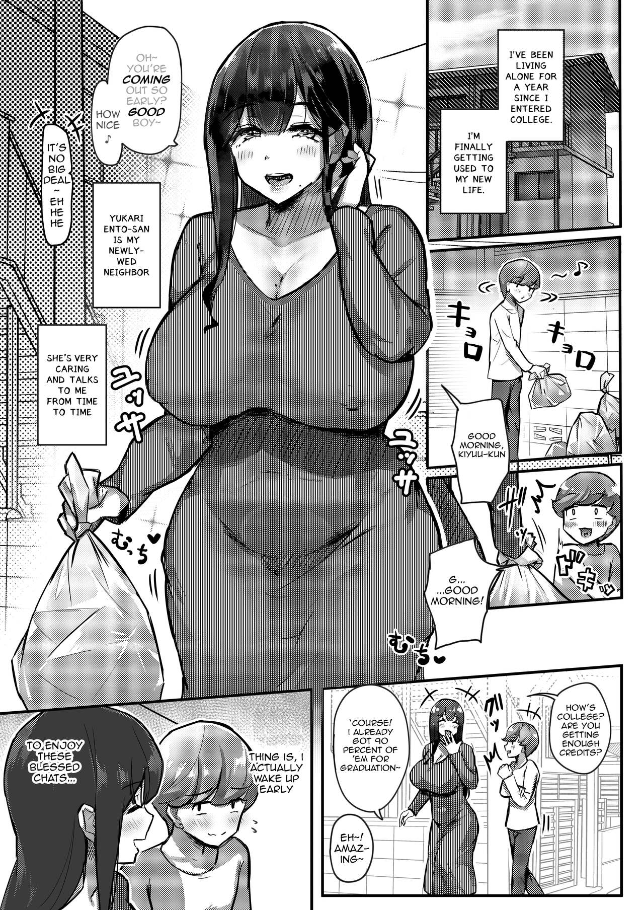 Otonari-san no Muchimuchi Wakazuma to Matching Shichatta Hanashi | How I Matched With My Neighbor's Plump Wife page 3 full