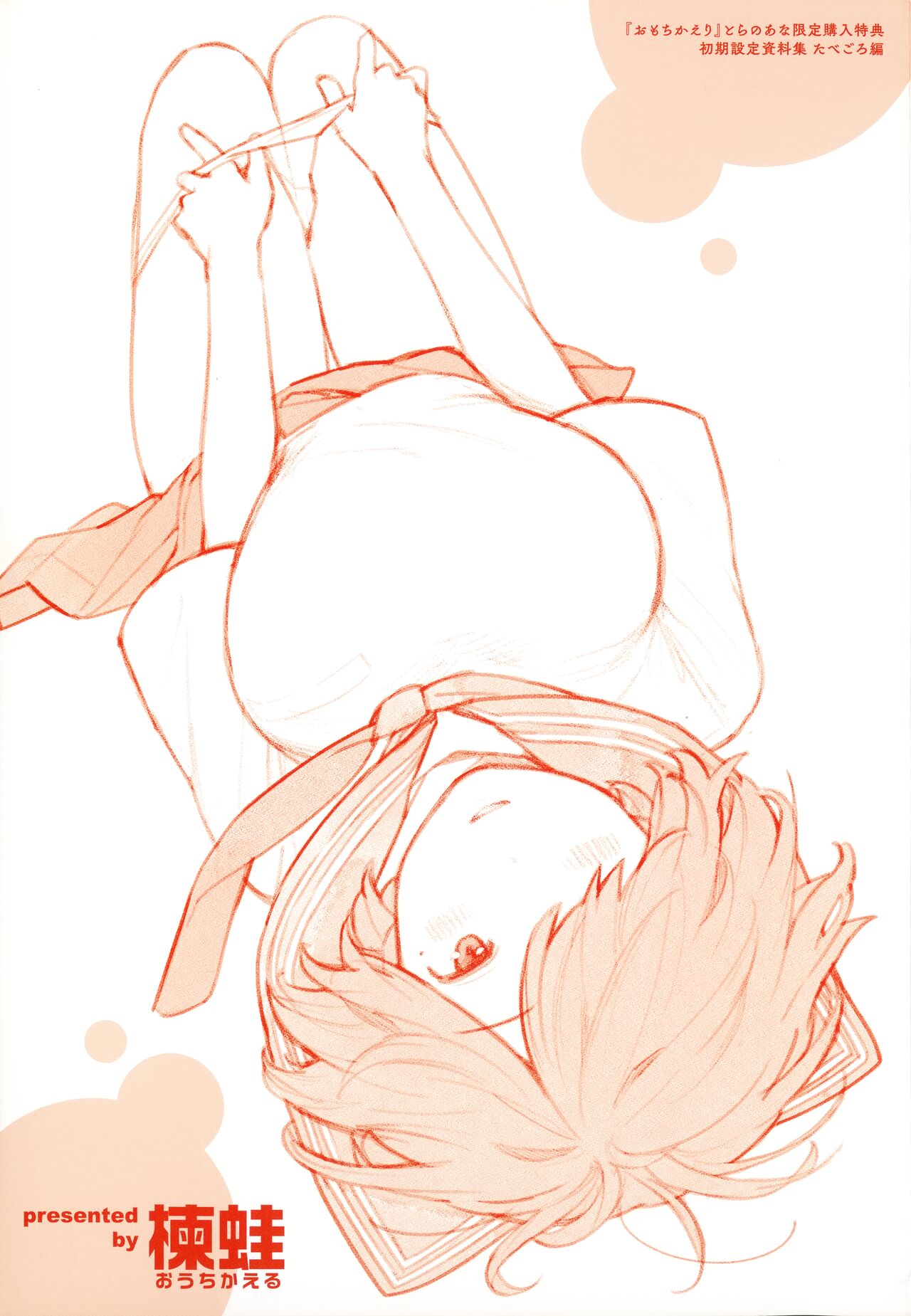 Omochikaeri Toranoana Gentei Kounyu Tokuten Leaflet Shoki Settei Shiryoushuu Tabegoro Hen page 1 full