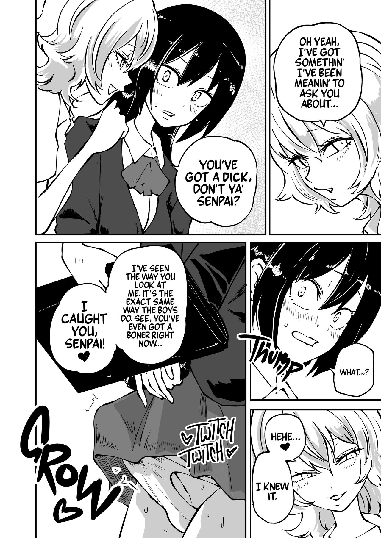 Doutei Futanari Senpai Bitch Kouhai no Amaama Fudeoroshi | Virgin Futanari Gets Cherry Popped by Her Slutty Junior page 4 full