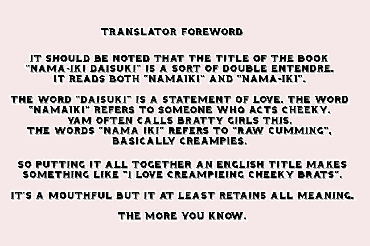 Nama"iki" Daisuki! | I Love Cream-Pieing Cheeky-Brats! page 6 full