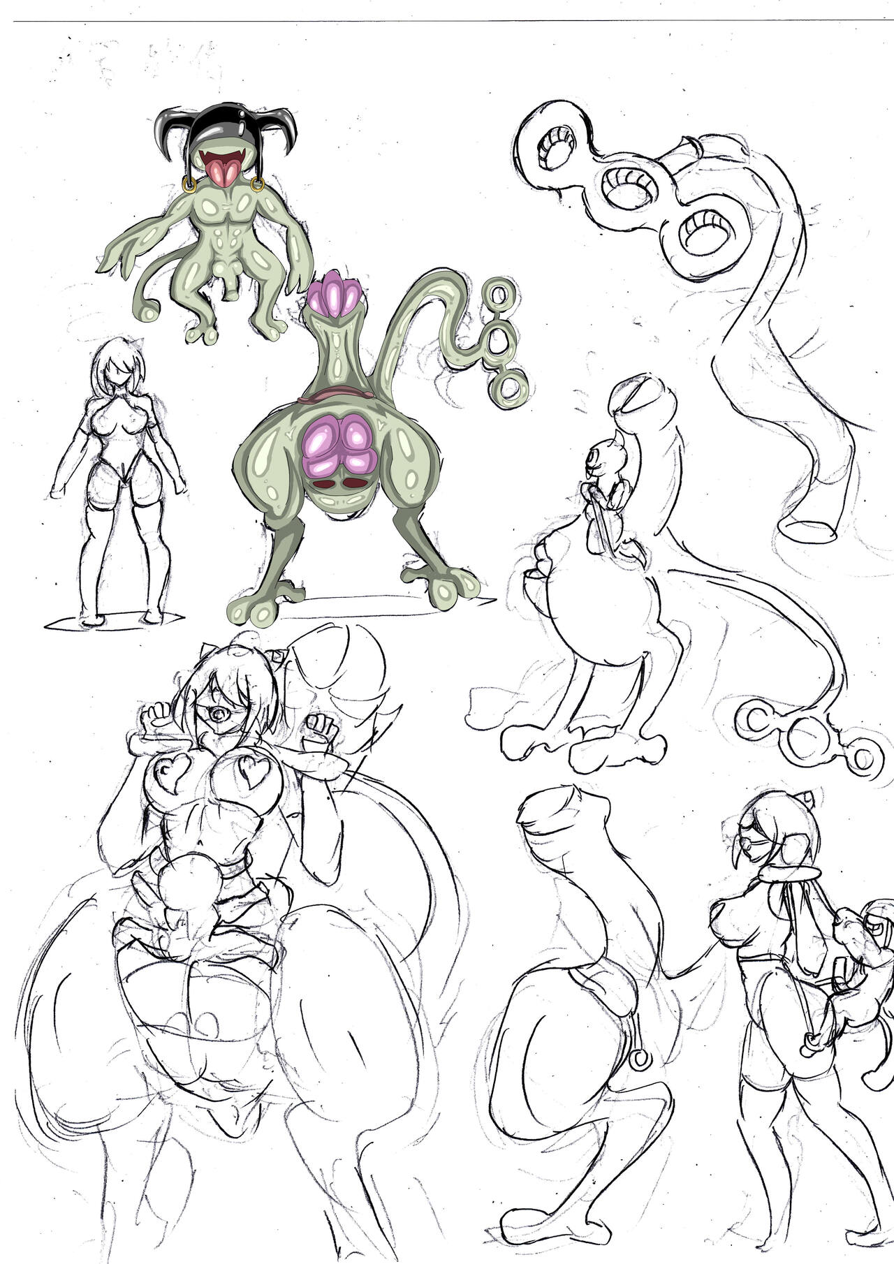 一些上月草圖。有關RPG及FOX3 page 5 full