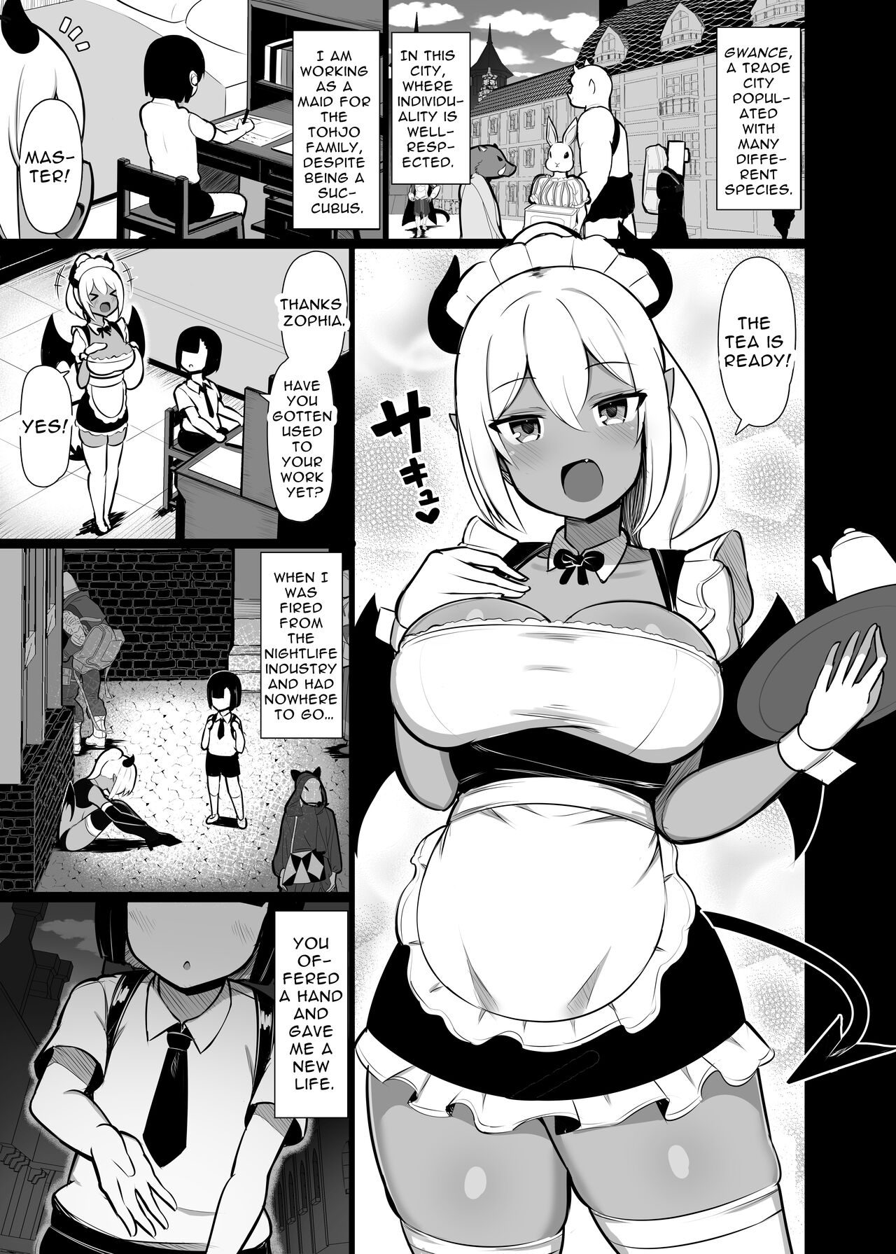 Goshujin-sama no Ochinchin wa Yuzurenai ~Succubus Maid to Nukirobo Maid~ page 3 full