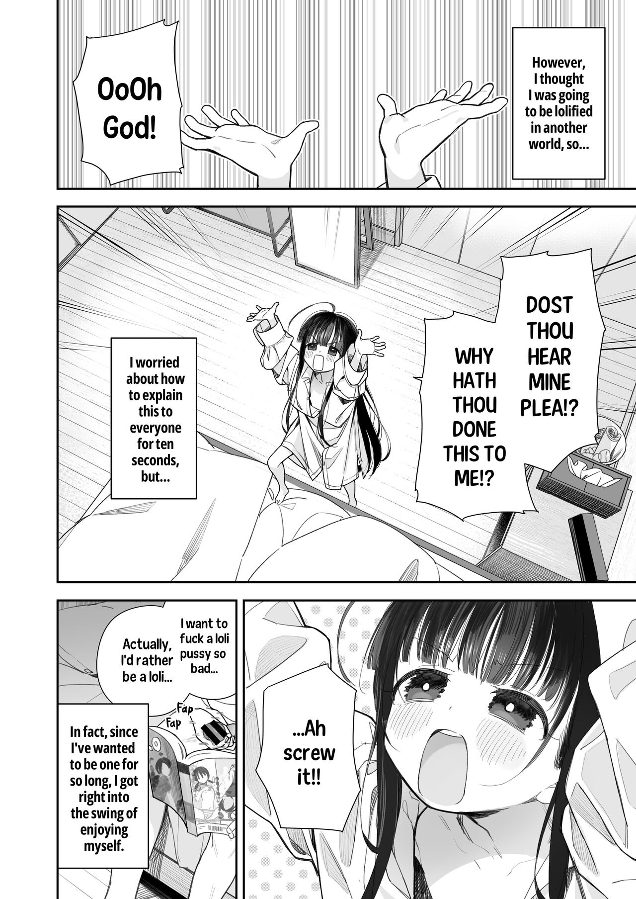TS Loli Oji-san no Bouken Onanie Hen | Adventures of a Guy who Turned Into a Loli! Masturbation Arc page 7 full