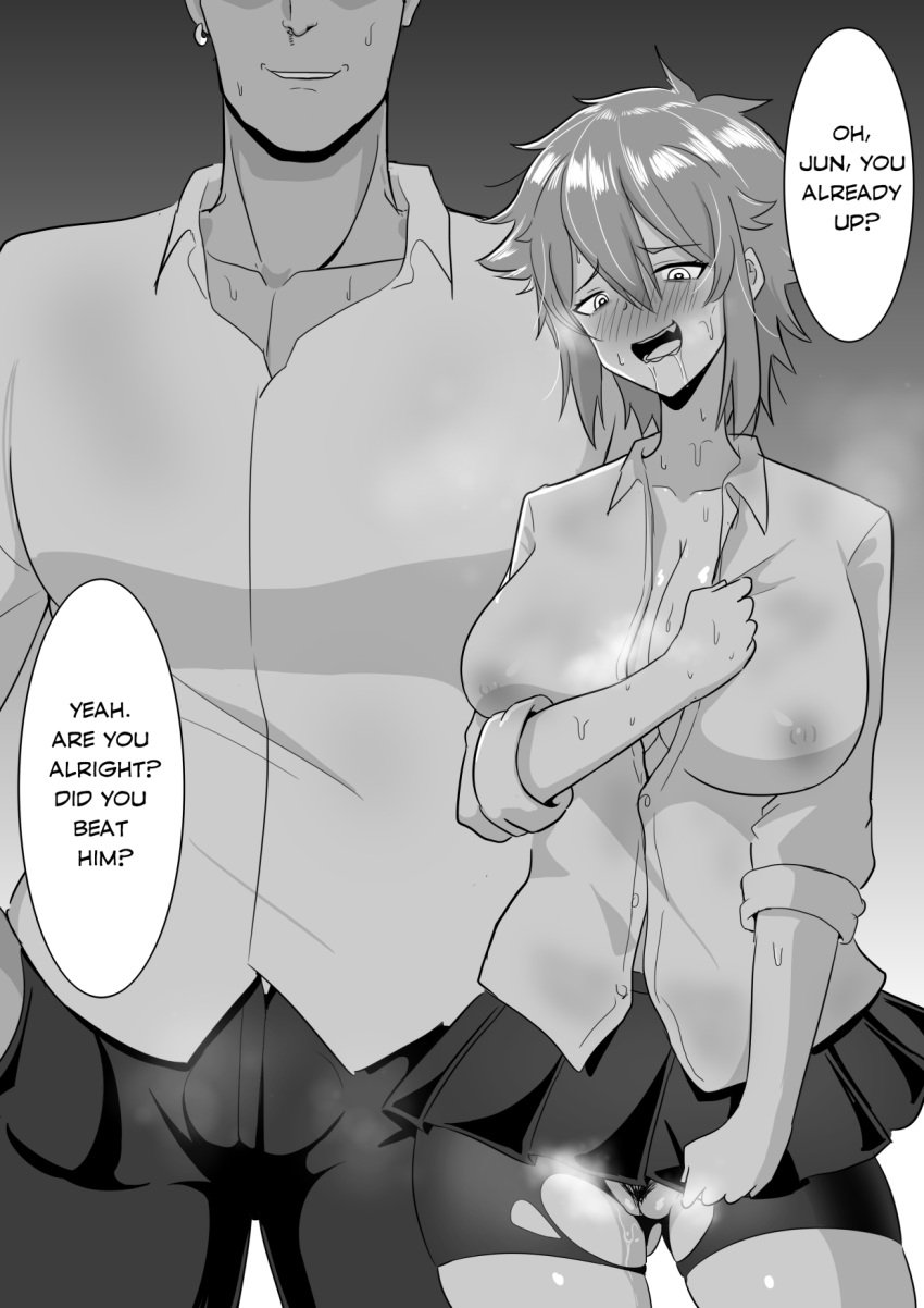 Tomo-chan ga Onnanoko ni wa Dekinai koto ni Te o Dasu Hanashi. | A story about Tomo-chan doing things that girls can't do page 9 full